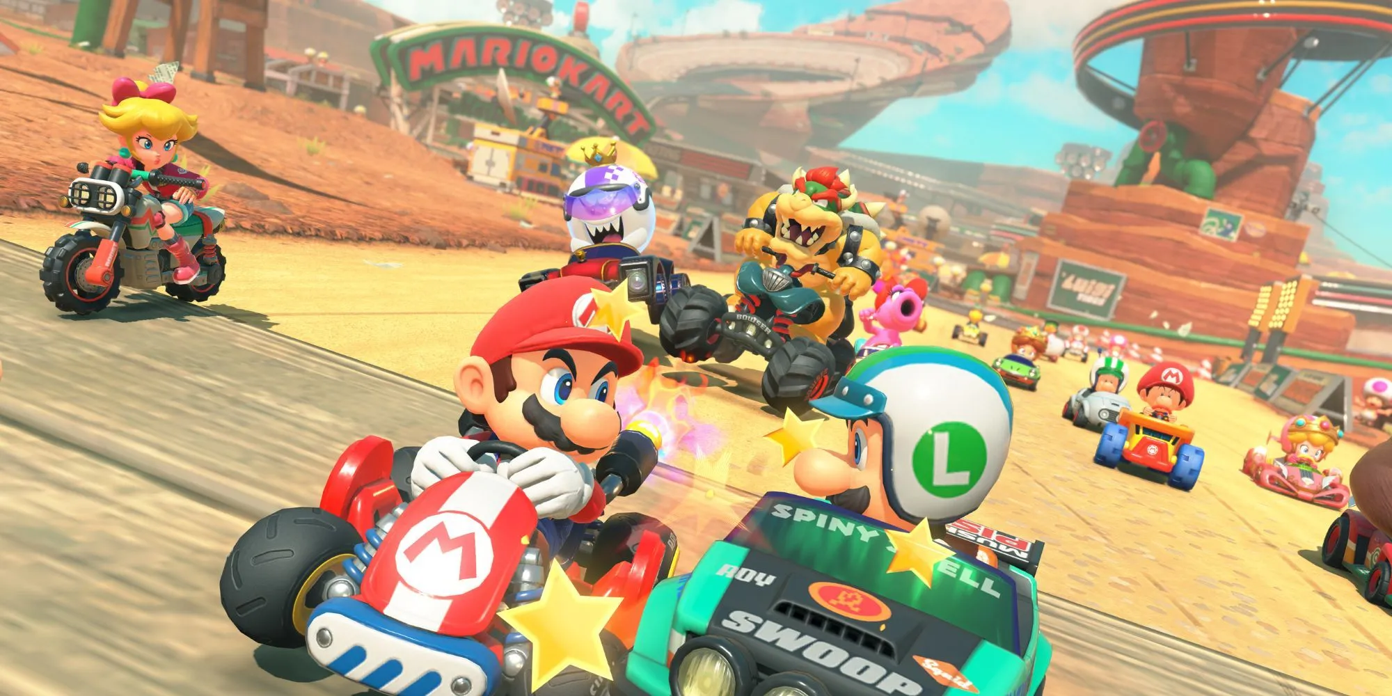 Minh họa game Mario Kart World, liên quan đến thảo luận giá game trên Nintendo Switch 2