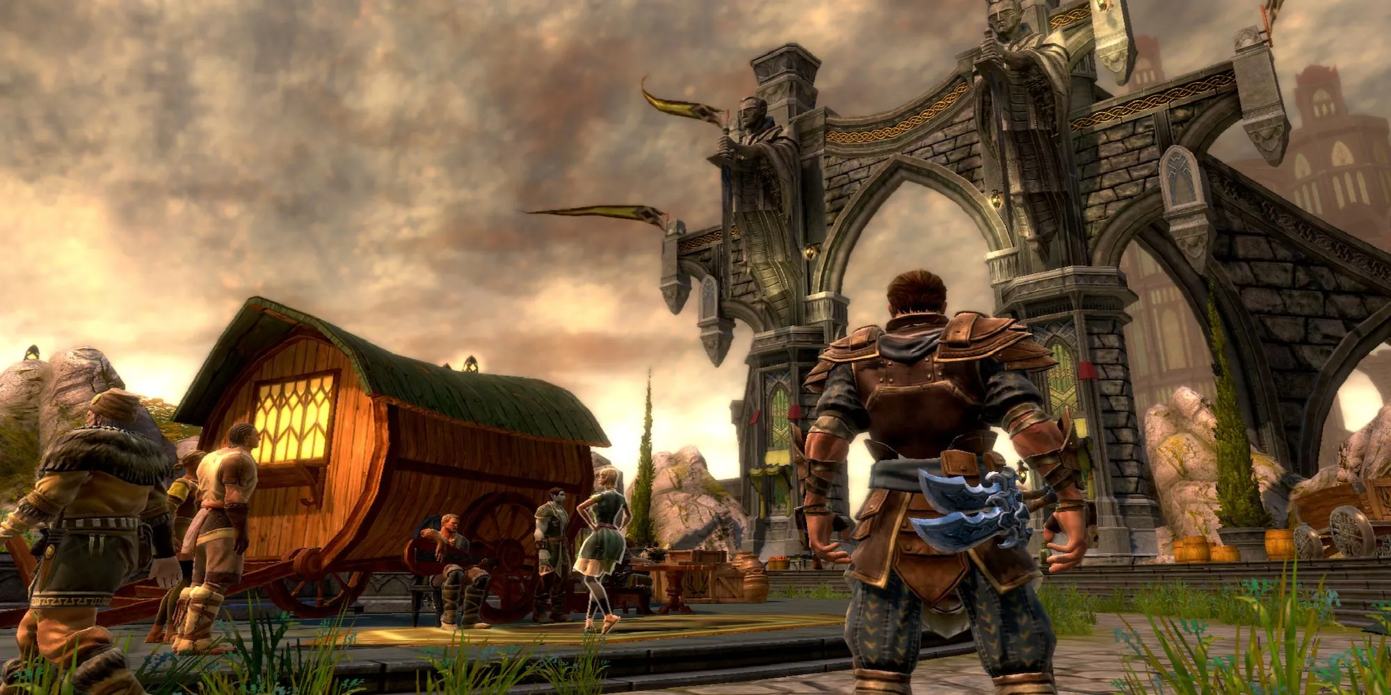 Một cảnh chiến đấu trong game Kingdoms of Amalur: Reckoning