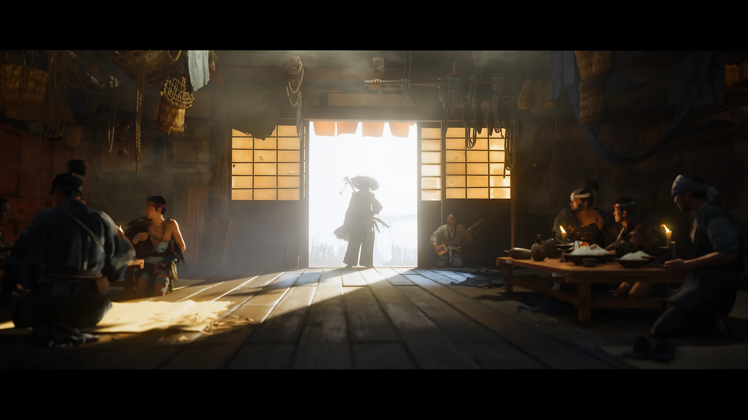Một cảnh quan hùng vĩ trong Ghost of Yotei hé lộ thế giới game.