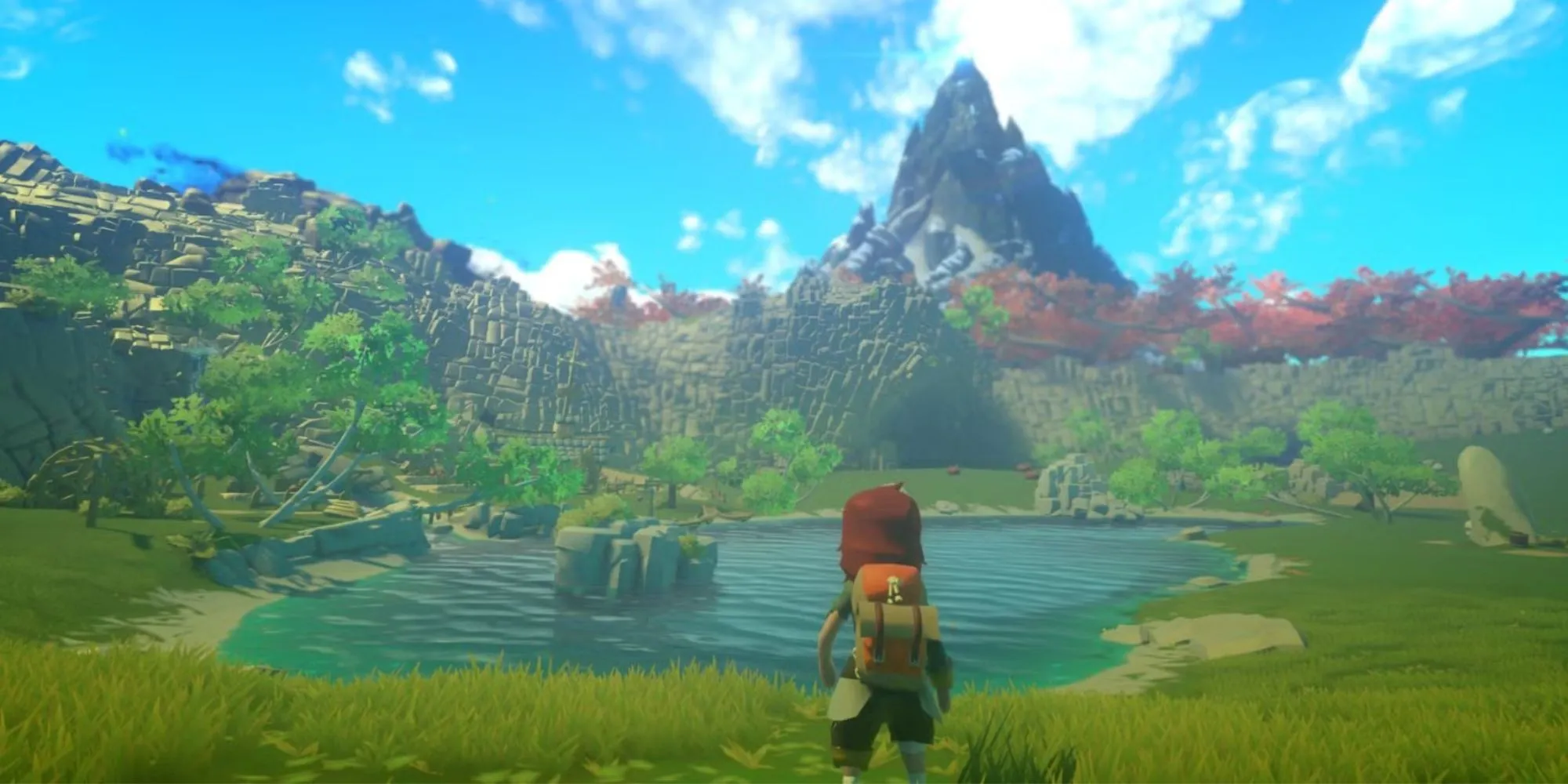 Một khung cảnh hùng vĩ trong game Yonder: The Cloud Catcher Chronicles