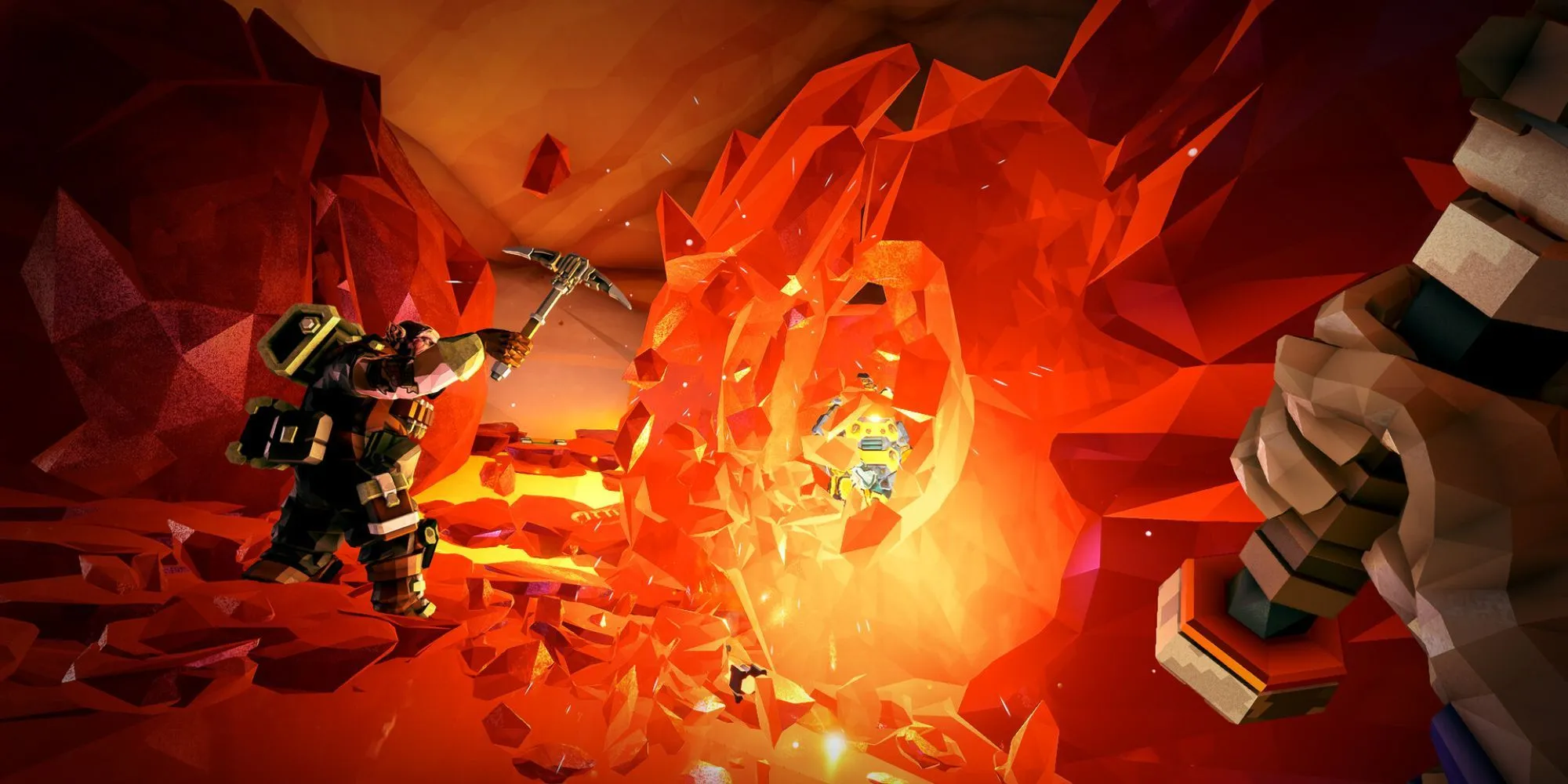 Người lùn không gian đang khai thác khoáng sản quý hiếm trong Deep Rock Galactic