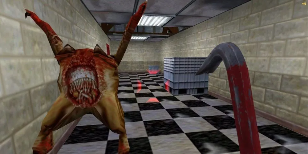 Nhân vật Gordon Freeman và quái vật Headcrab trong Half-Life