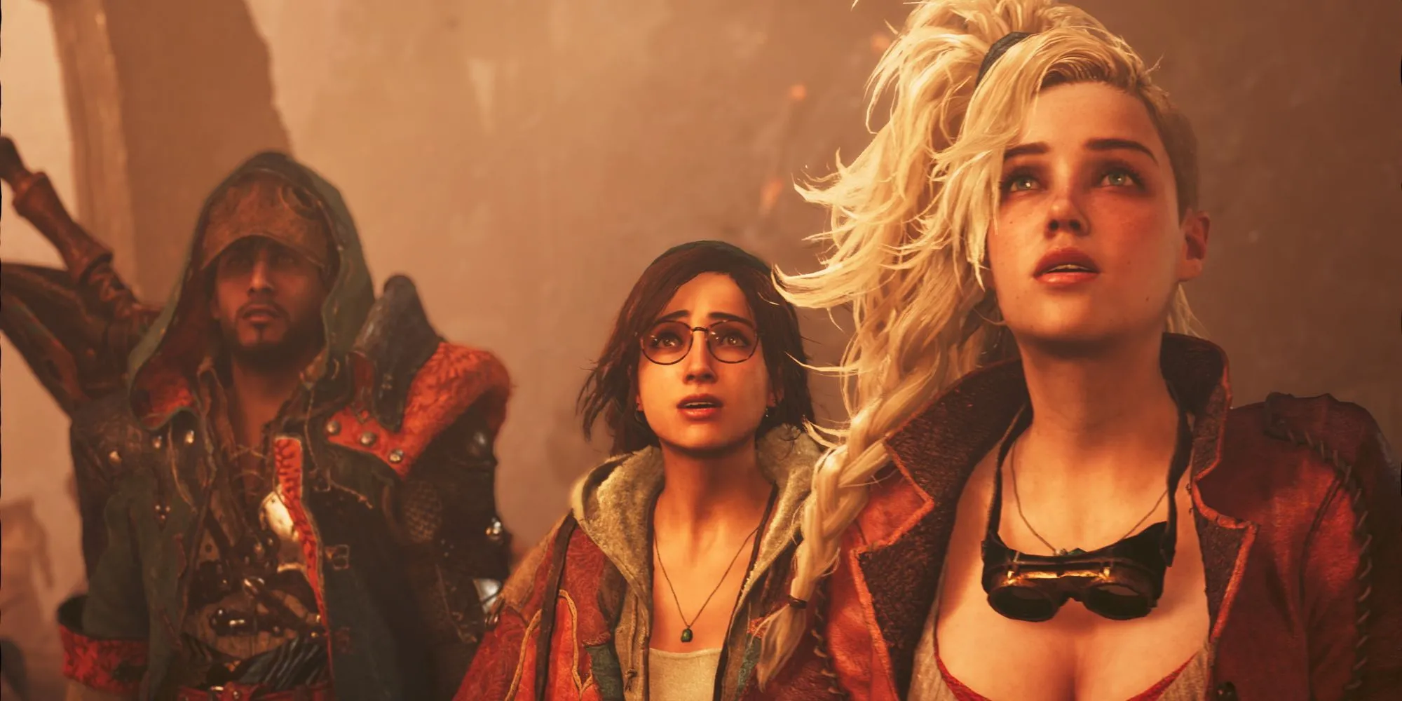 Nhân vật Monster Hunter Wilds tỏ ra lo lắng trước một mối nguy hiểm tiềm tàng
