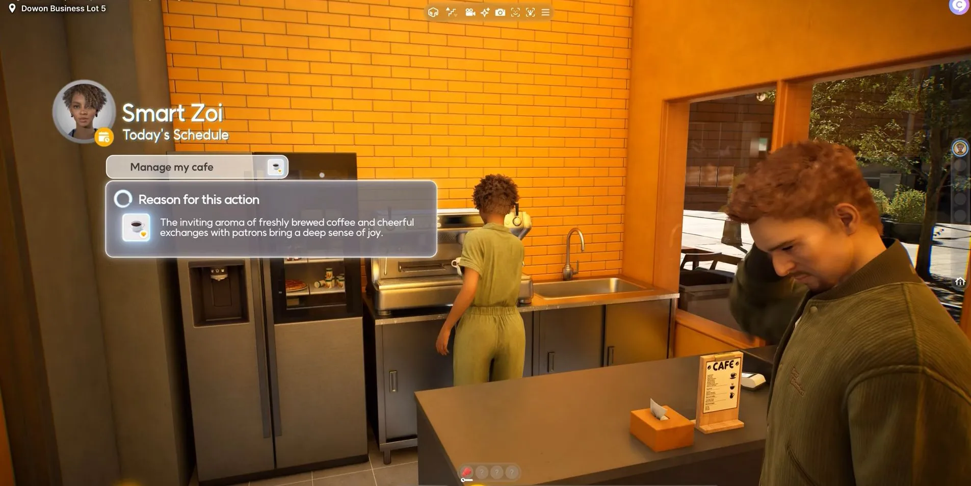 Nhân vật ZOI thông minh tương tác trong nhà bếp game InZOI, minh họa tiềm năng AI