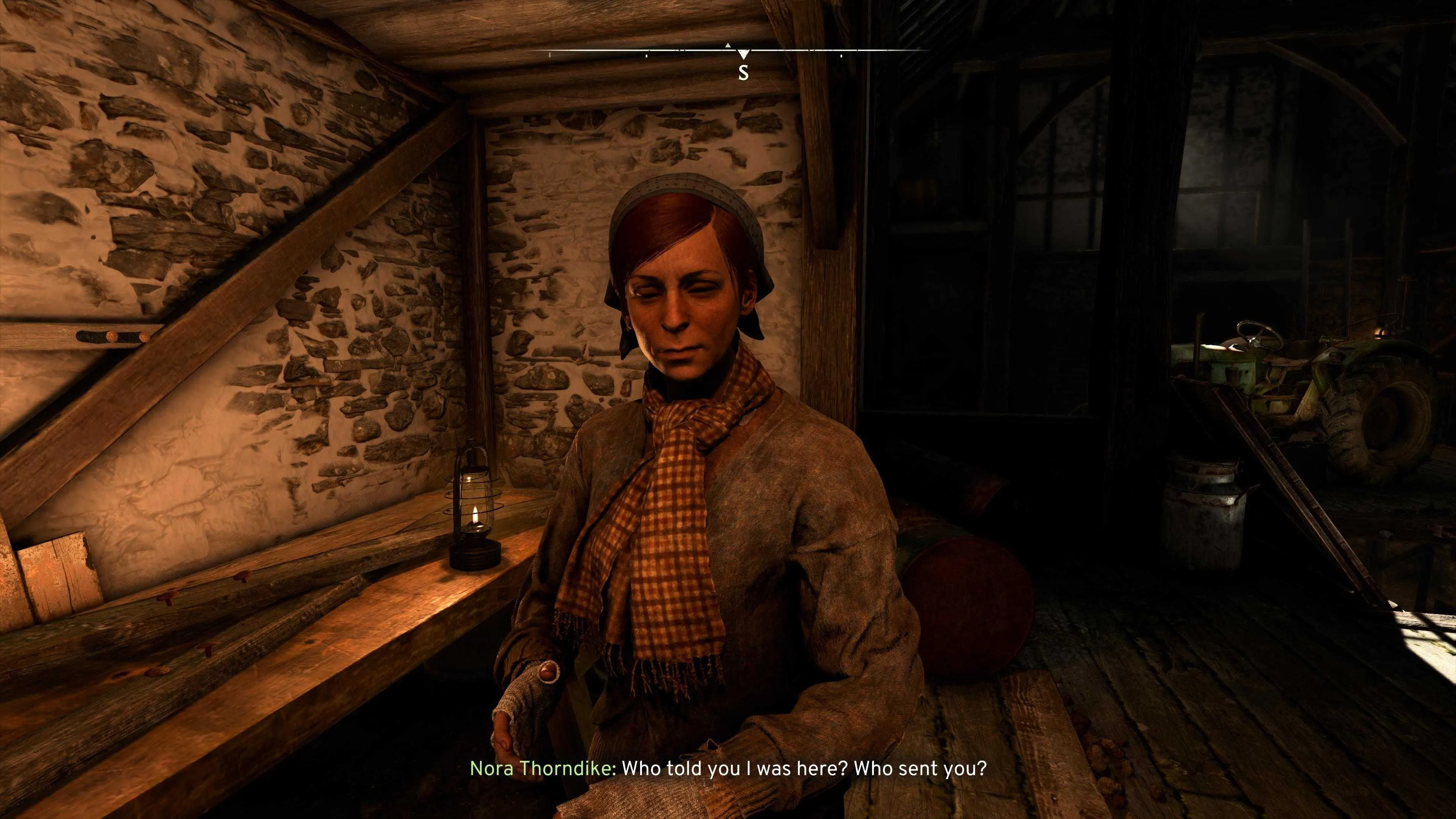 Nora Thomdike, thương nhân tại nhà kho ở Sketehermoor, Atomfall