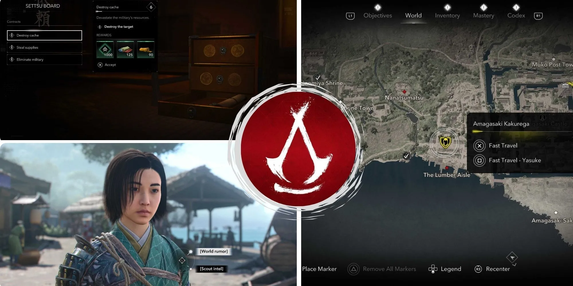 Nữ sát thủ Naoe trong Assassin's Creed Shadows di chuyển trên mái nhà, thể hiện cơ chế parkour và bối cảnh Nhật Bản phong kiến