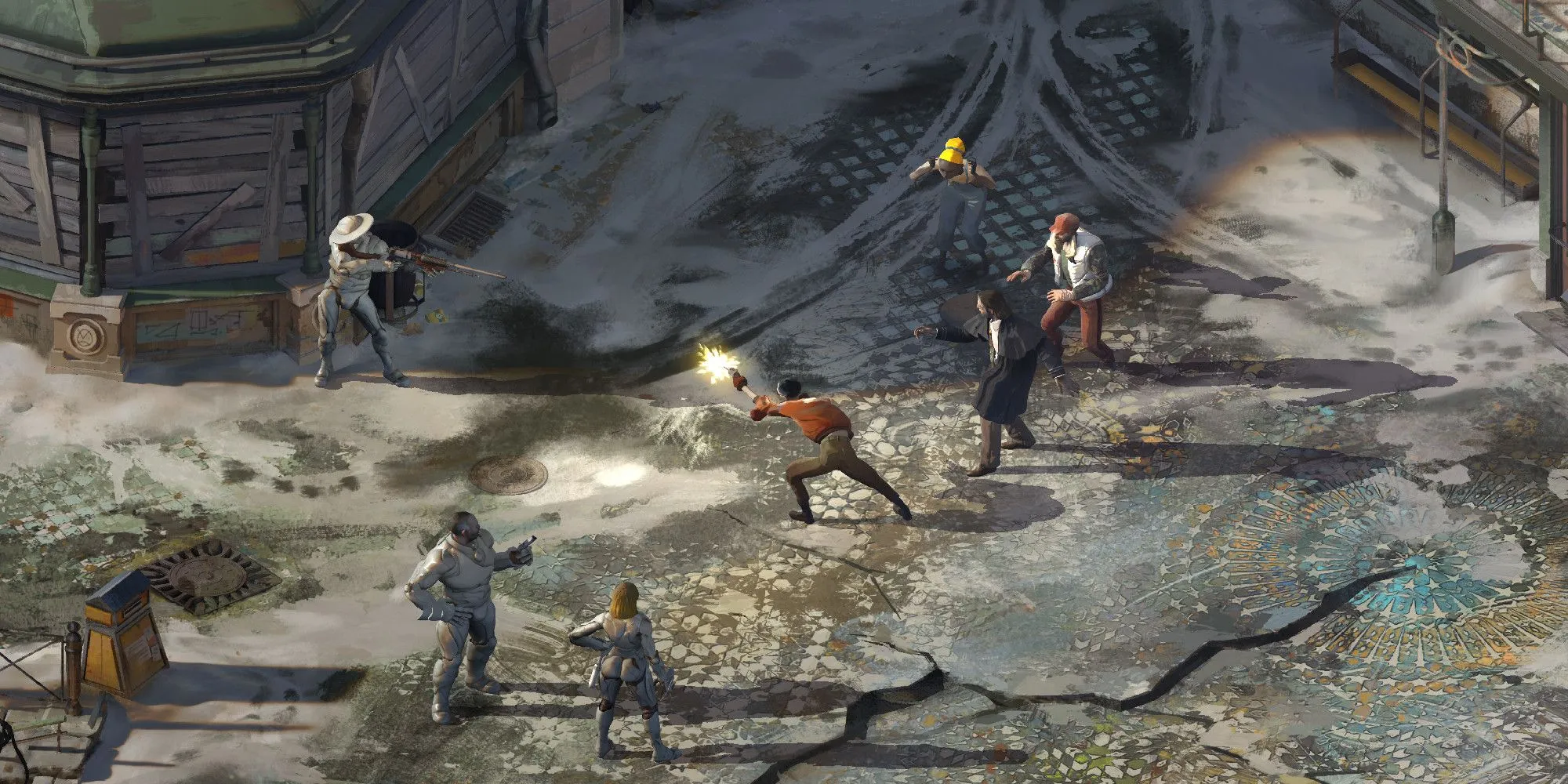 Phong cách đồ họa độc đáo của Disco Elysium, một game RPG suy ngẫm