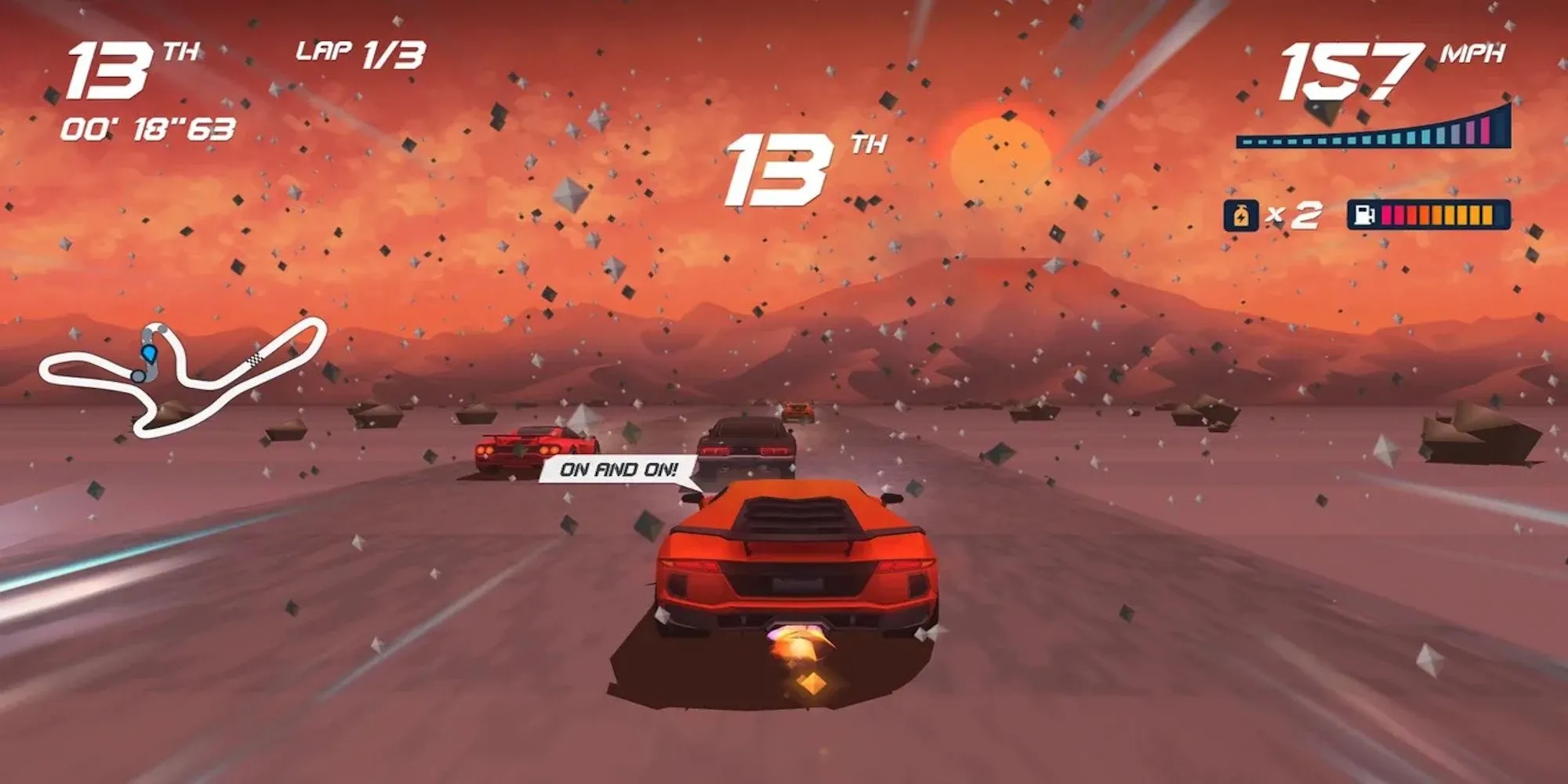 Phong cách đồ họa retro của Horizon Chase Turbo