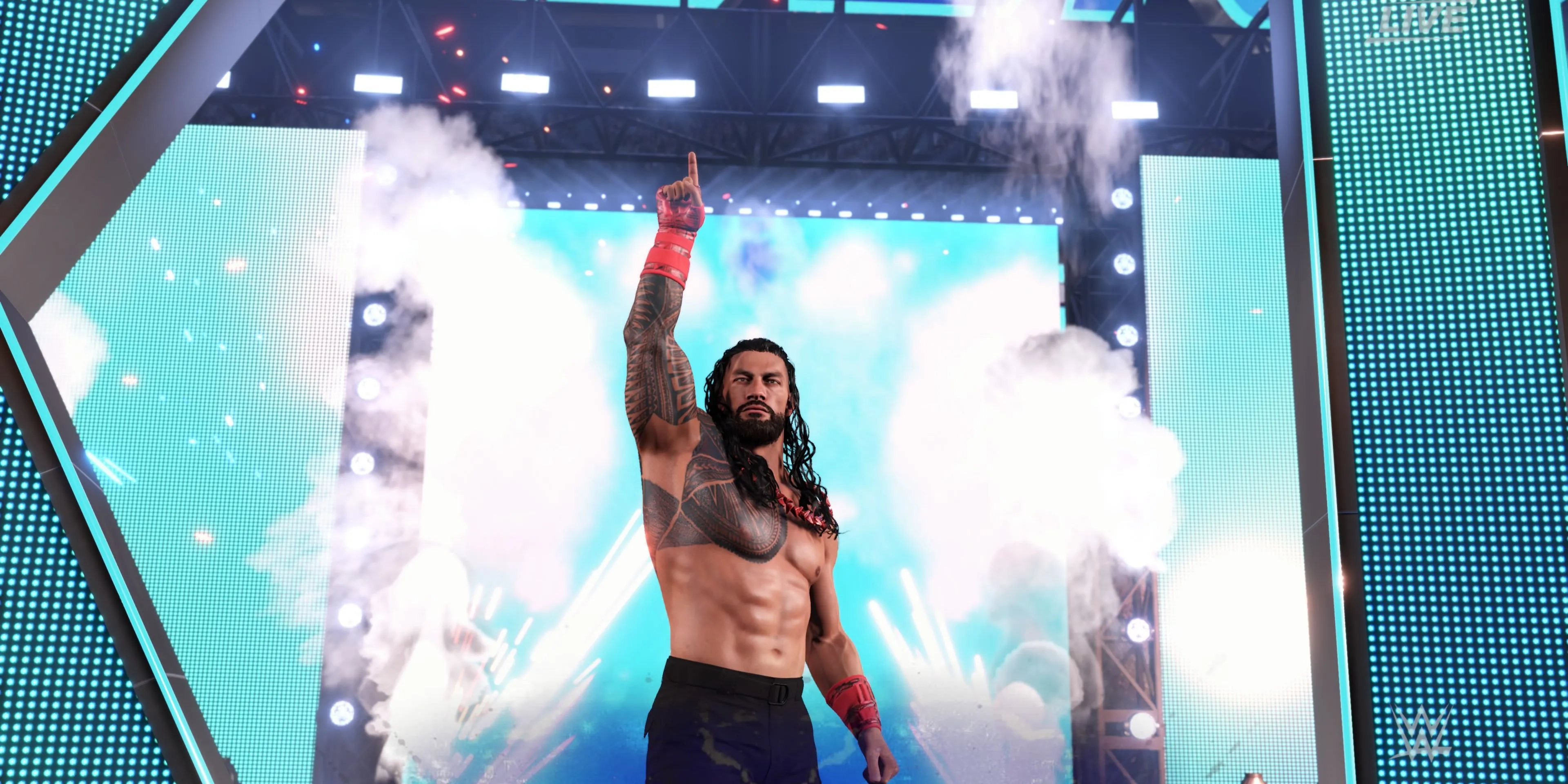 Roman Reigns &quot;Tribal Chief&quot; uy nghi bước ra sàn đấu trong WWE 2K25