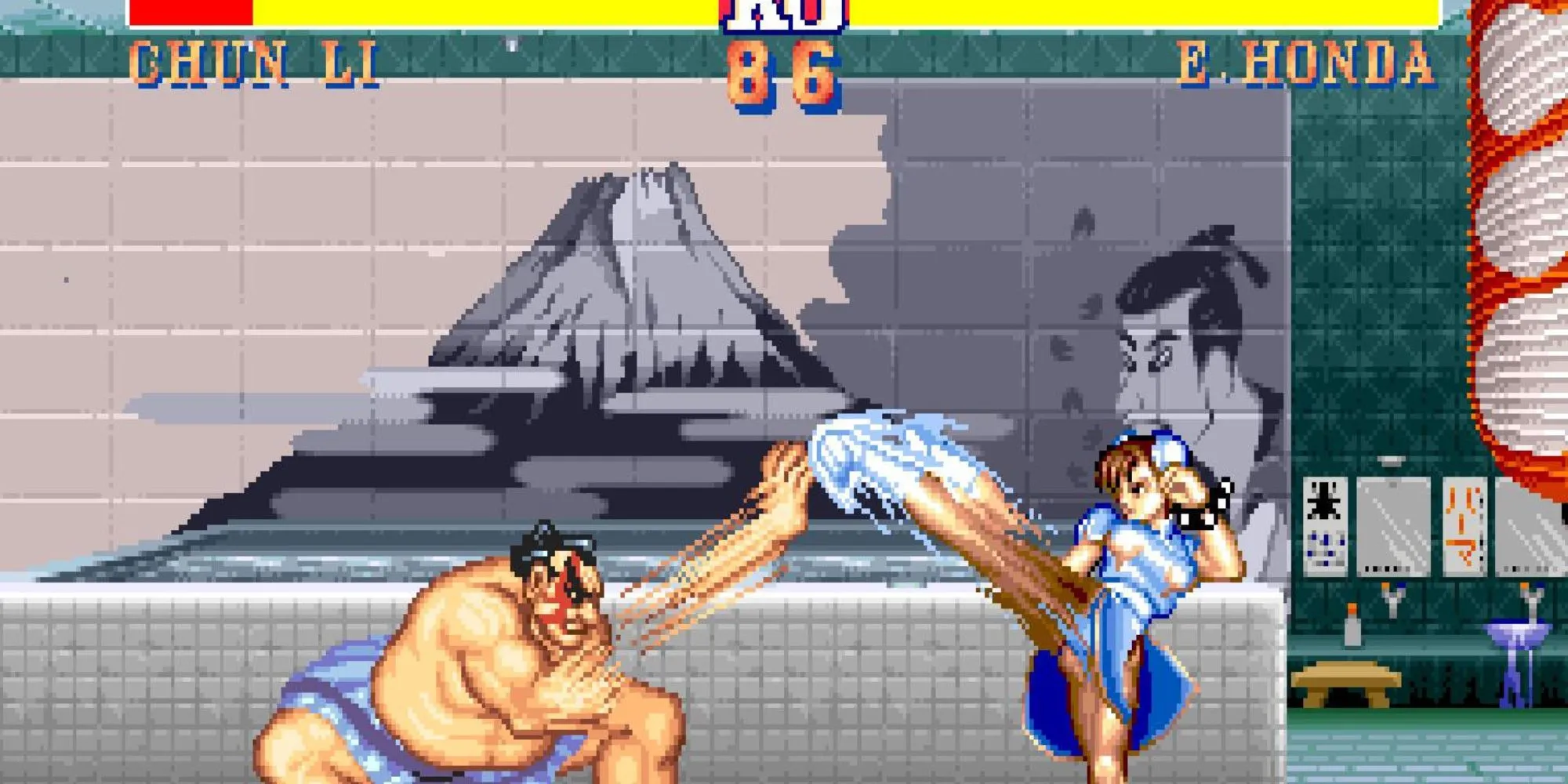 Ryu và Ken chiến đấu trong Street Fighter 2