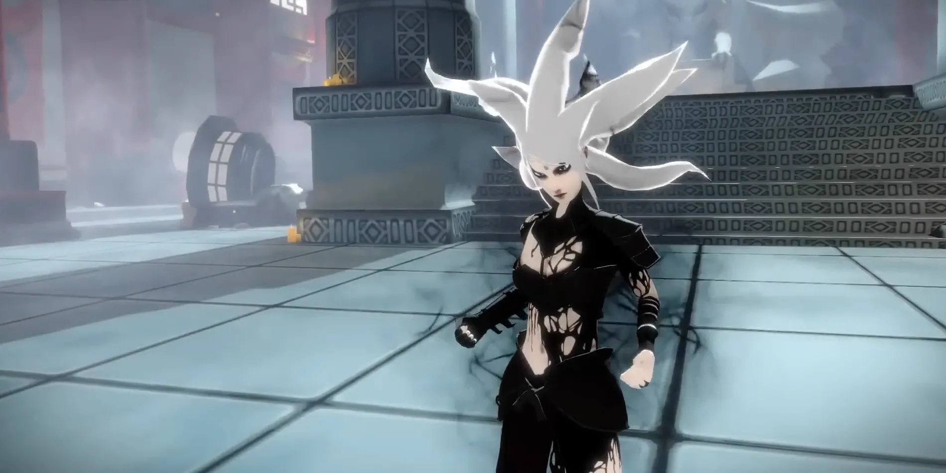 Shadow Empress, một trong những con trùm trong Aragami, có thiết kế không phù hợp với lối chơi hành động lén lút