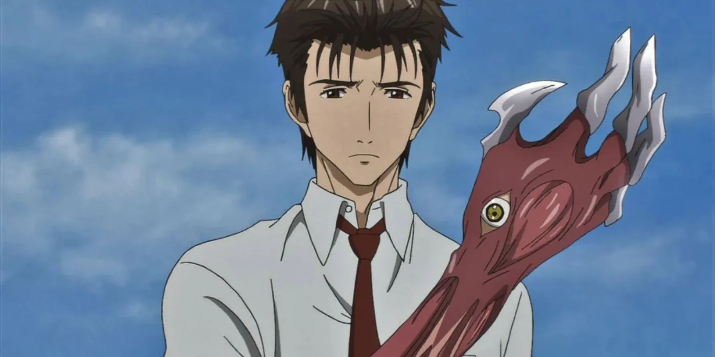 Shinichi và Migi, mối quan hệ cộng sinh độc đáo trong anime kinh dị Parasyte The Maxim