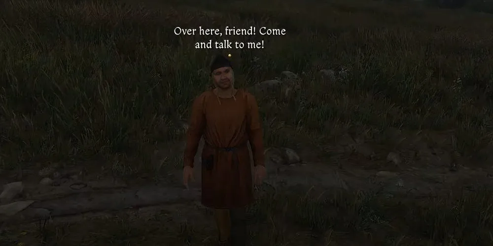 Sứ giả hội đạo tặc chặn đường Henry để giao nhiệm vụ The Spark trong Kingdom Come Deliverance 2.