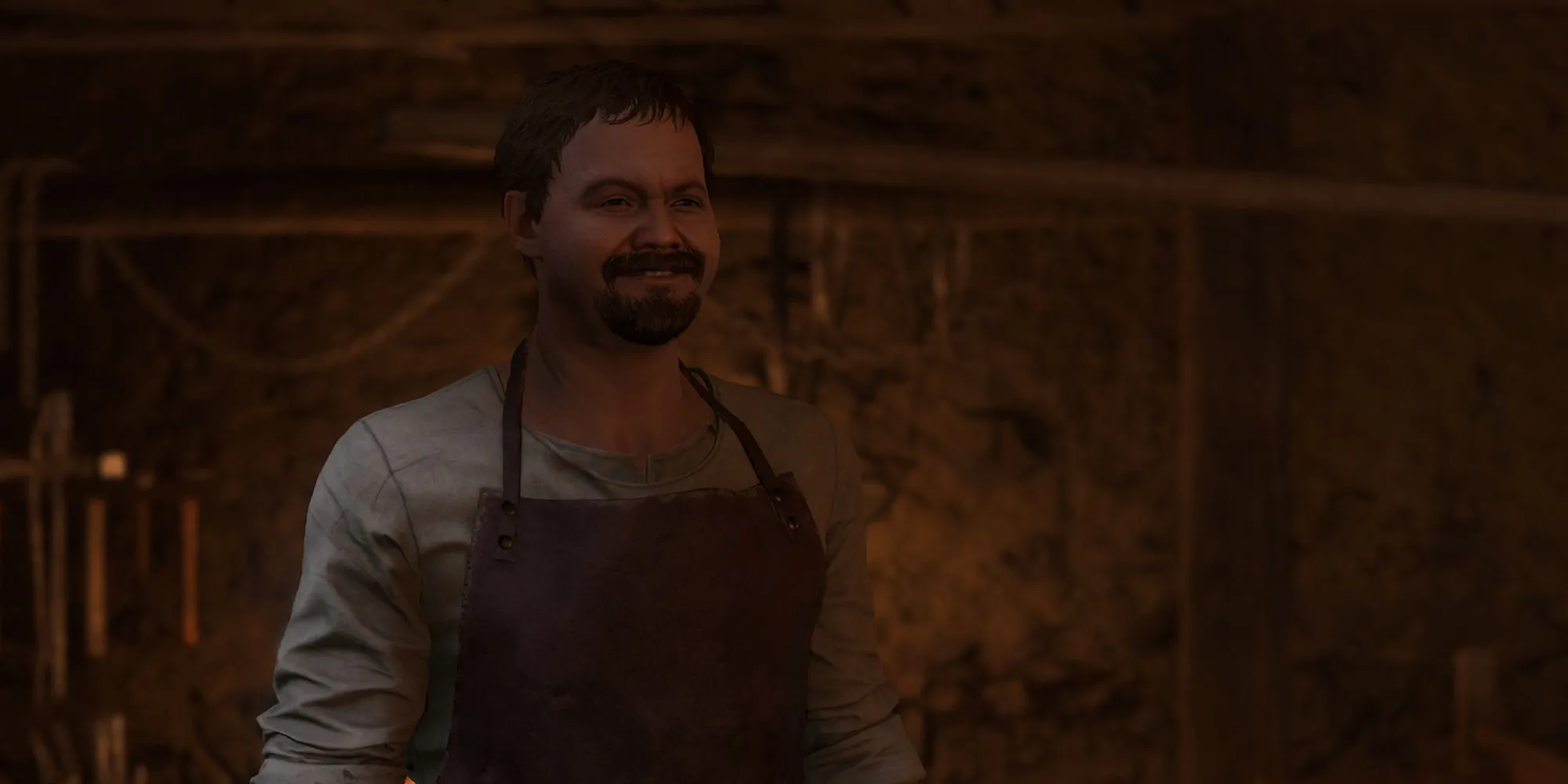 Thợ rèn Osina tại Lâu đài Trosky, người giao nhiệm vụ tìm &quot;quỷ&quot; cho Henry trong Kingdom Come Deliverance 2