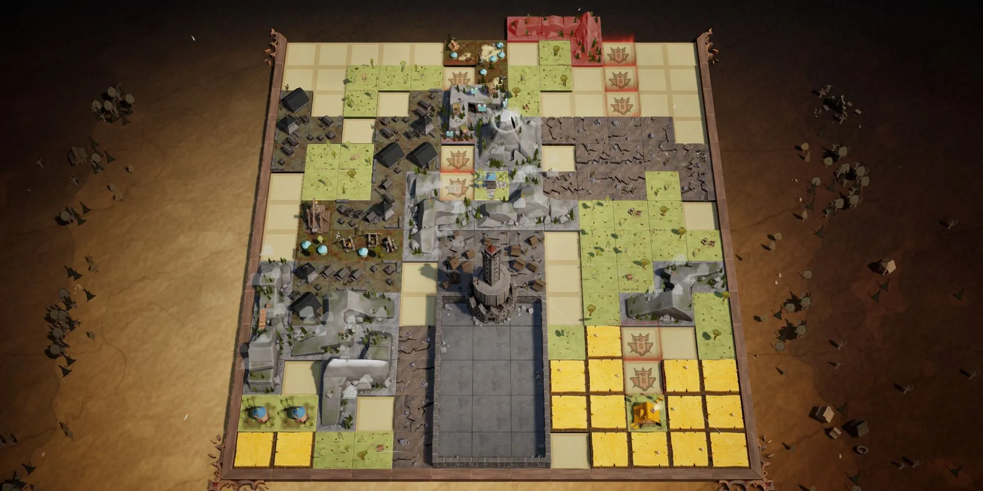 Trận đấu boss với công trình The Dungeon trong game Drop Duchy