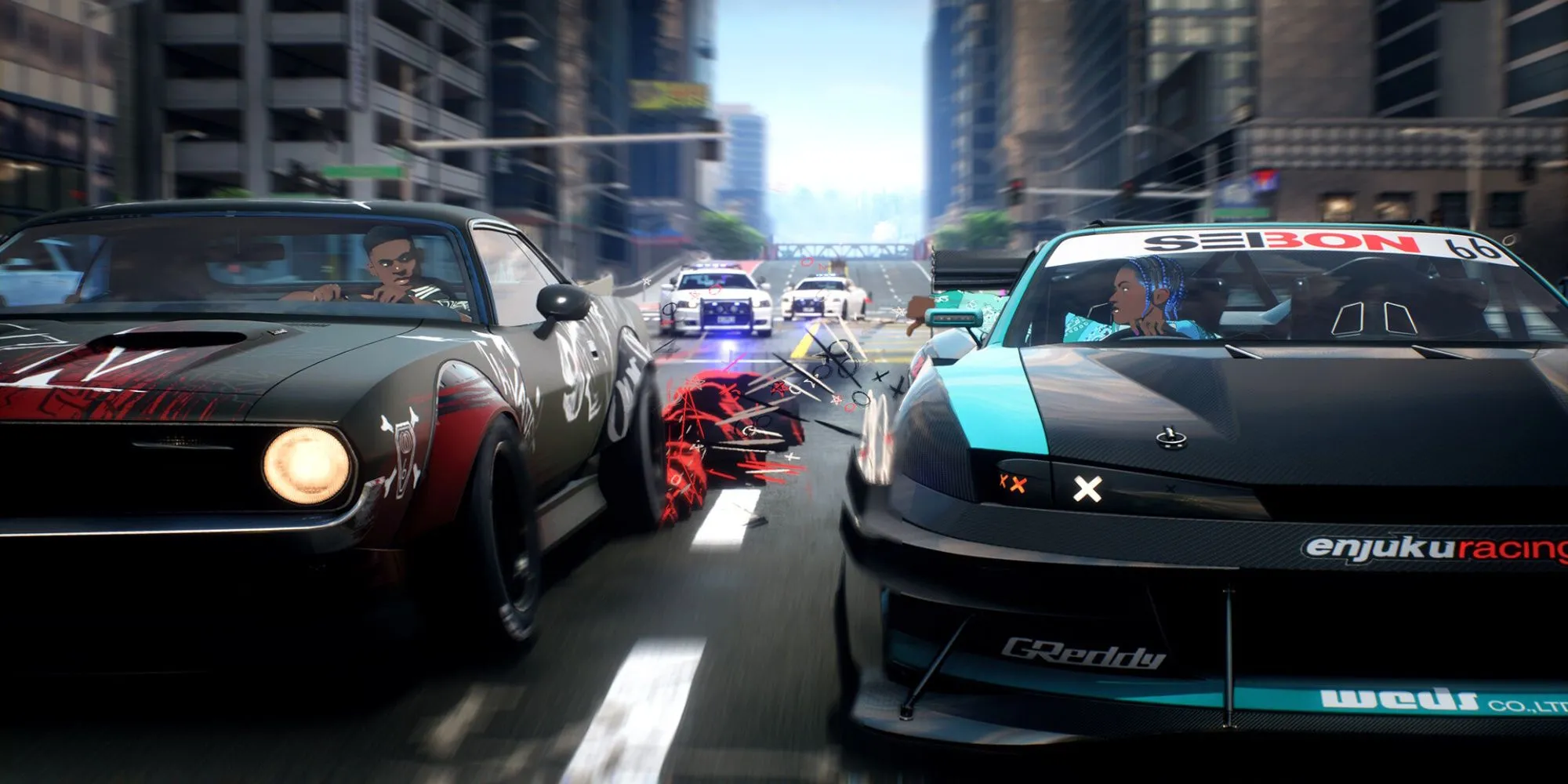 Xe đua với hiệu ứng hoạt hình trong Need for Speed Unbound