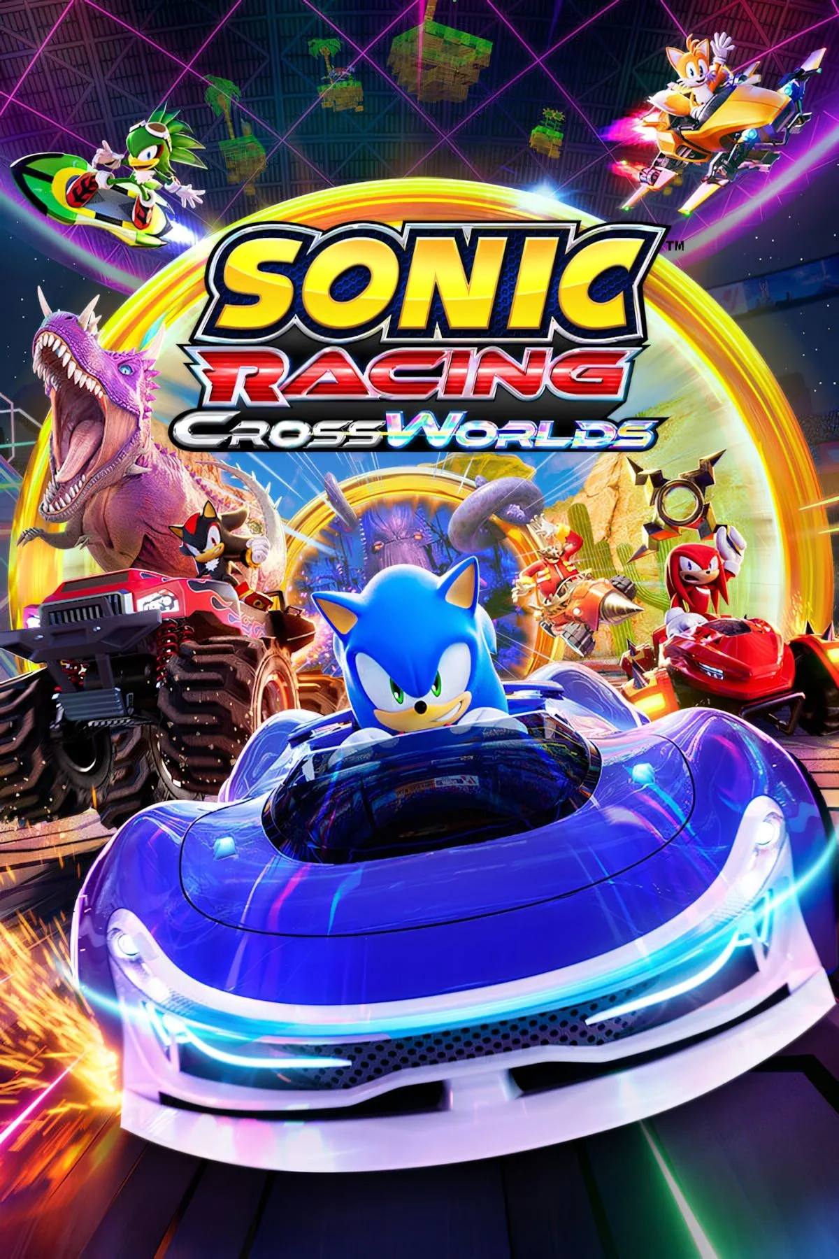 Ảnh bìa chính thức của tựa game đua xe Sonic Racing CrossWorlds