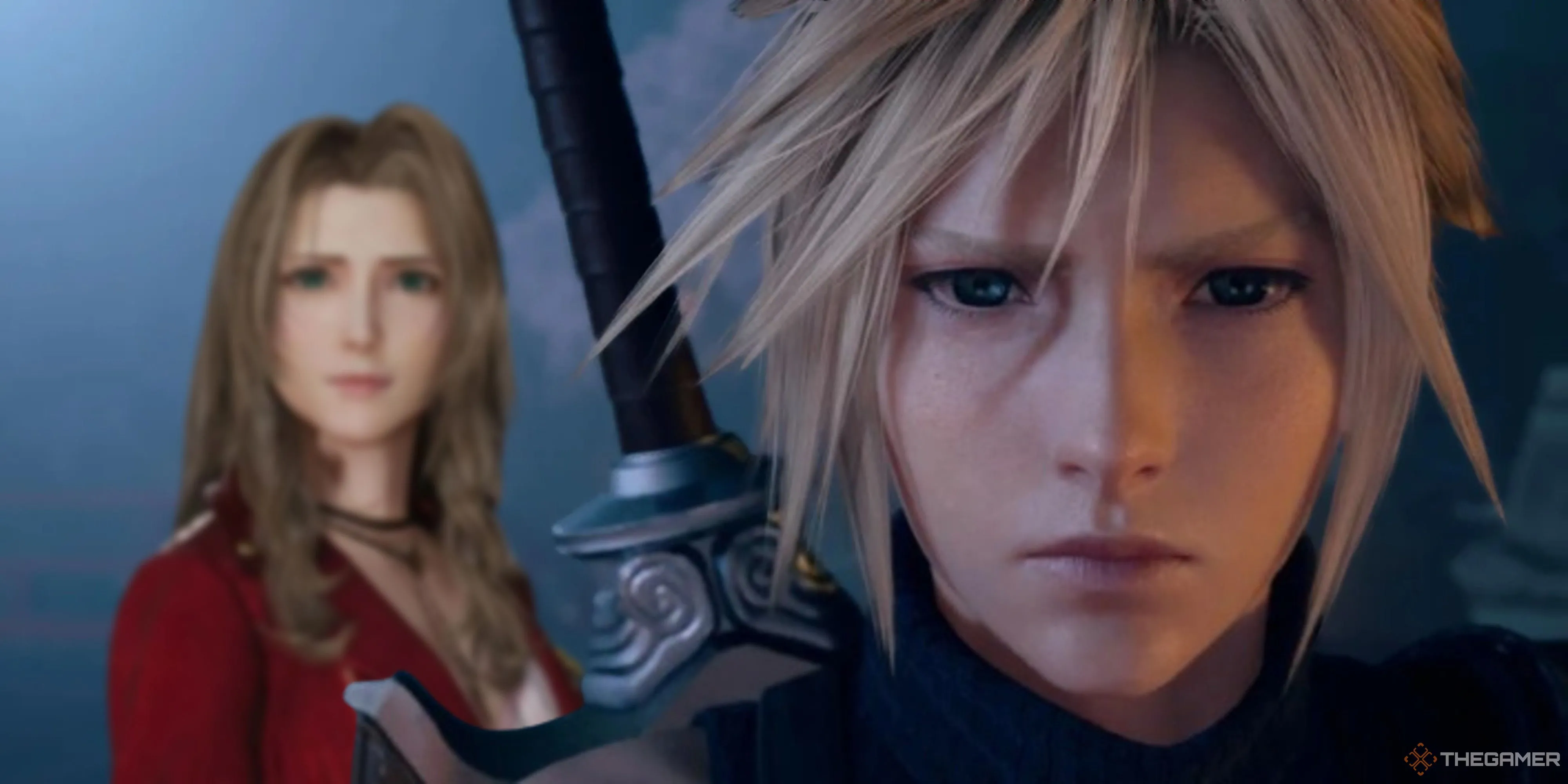 Aerith đứng sau lưng Cloud trong Final Fantasy 7 Rebirth