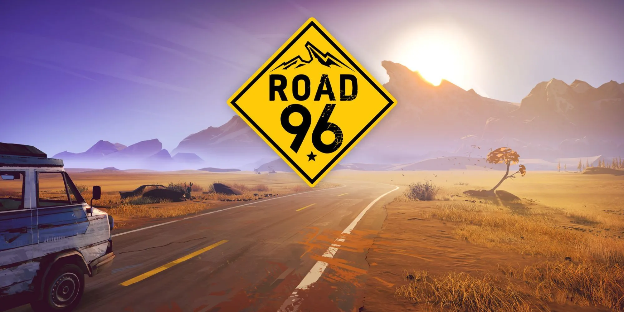 Ảnh bìa Road 96 với con đường sa mạc dài.