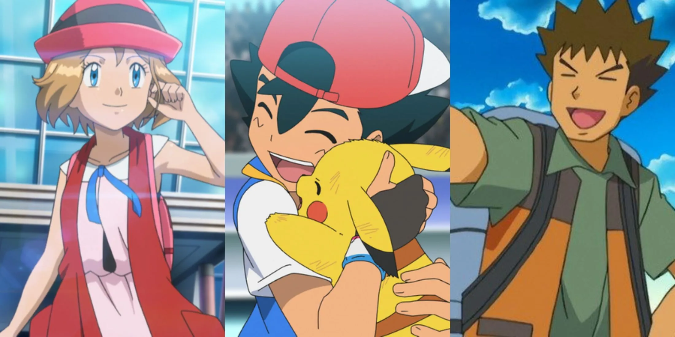 Ash Ketchum và Pikachu thân thiết bên cạnh Serena và Brock, tái hiện khoảnh khắc đáng nhớ của các nhân vật được yêu thích nhất trong anime Pokémon.