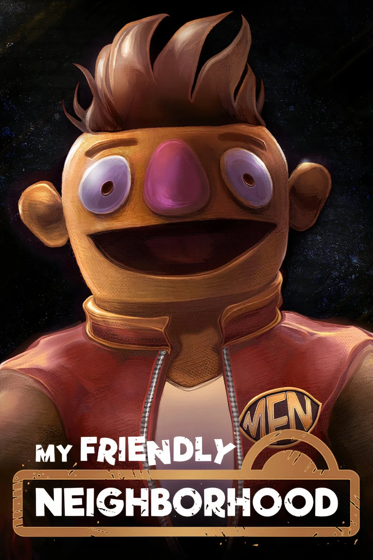 Bìa game My Friendly Neighborhood với nhân vật hình nộm đáng sợ