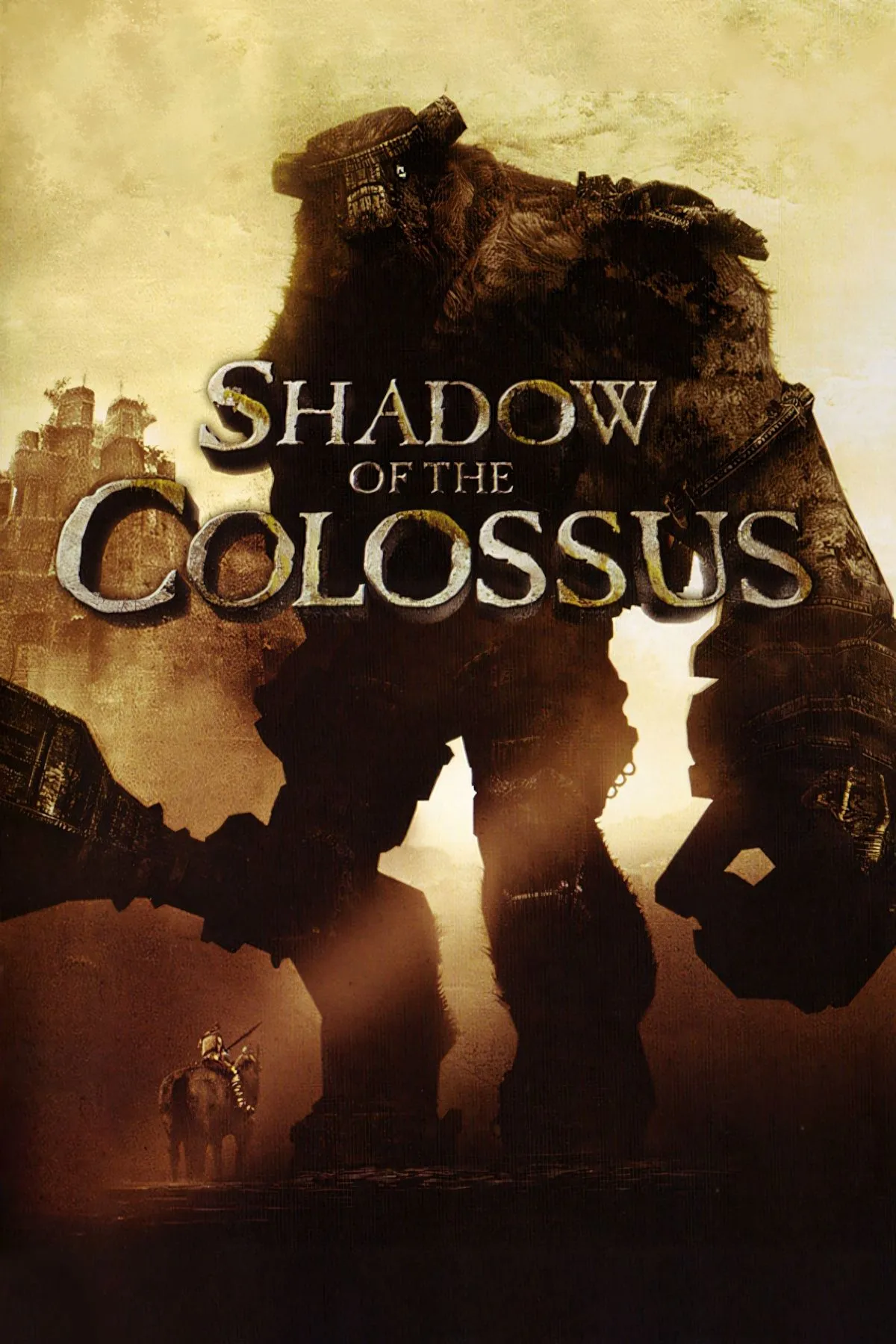 Bìa game Shadow of the Colossus, tựa game phiêu lưu độc đáo về những người khổng lồ.
