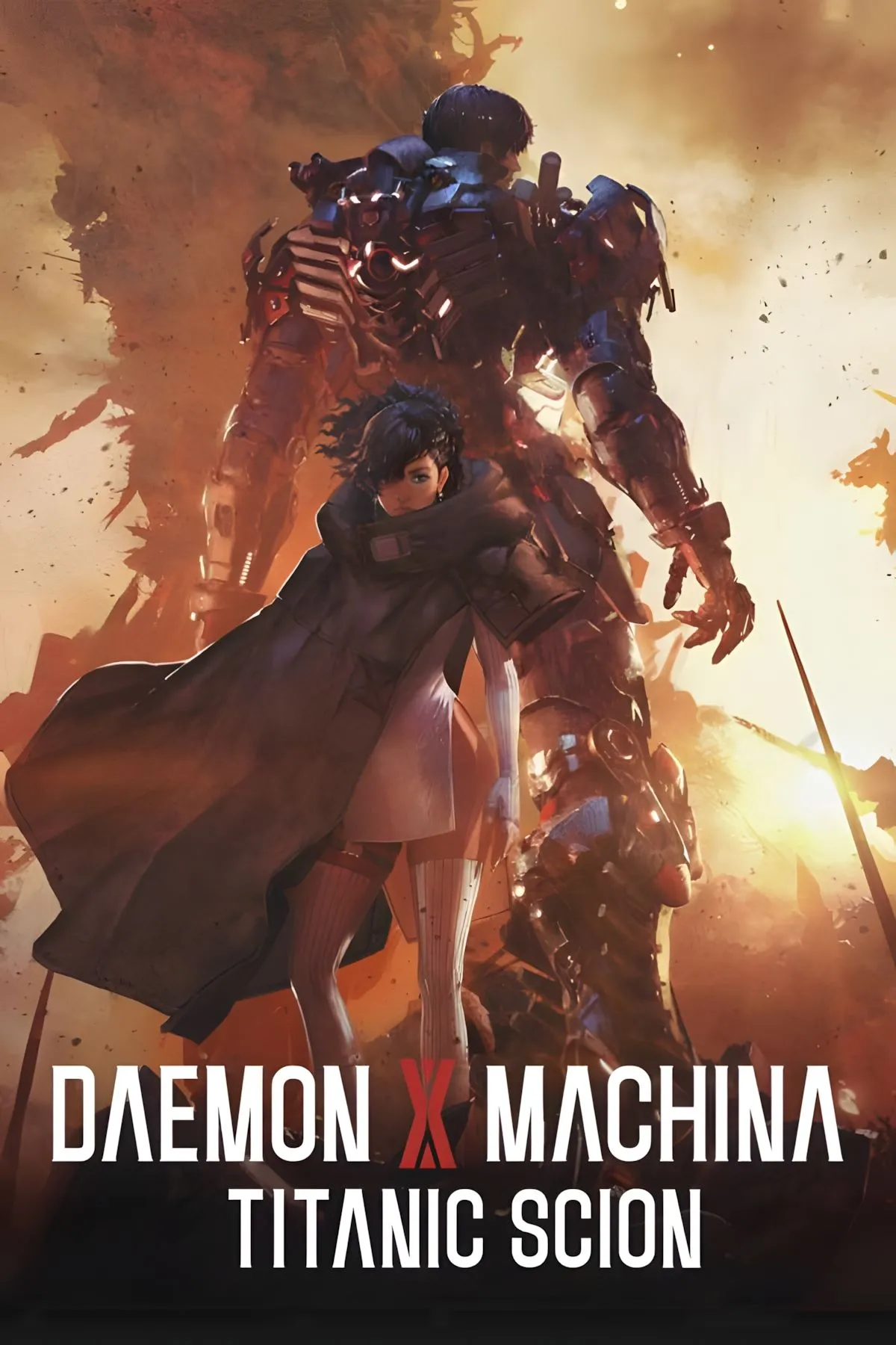 Bìa nghệ thuật chính thức của tựa game hành động mech Daemon X Machina Titanic Scion