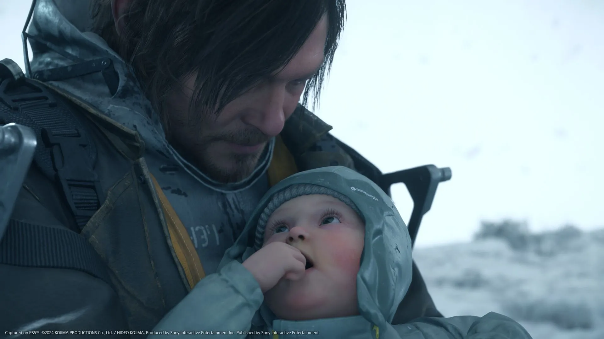 Cảnh một nhân vật phụ hoặc khách mời trong Death Stranding 2.