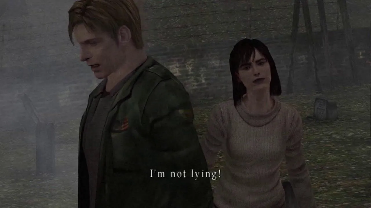 Cảnh quan đường phố mờ mịt sương mù trong Silent Hill 2, thể hiện sự định hướng mơ hồ và nỗi sợ vô hình