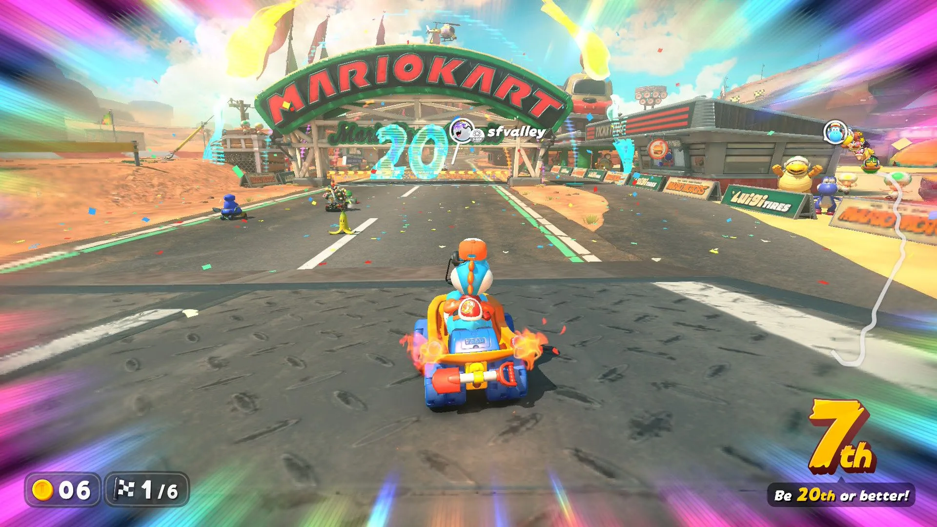 Cuộc đua sinh tồn đầy hấp dẫn trong chế độ Knockout Tour của Mario Kart World