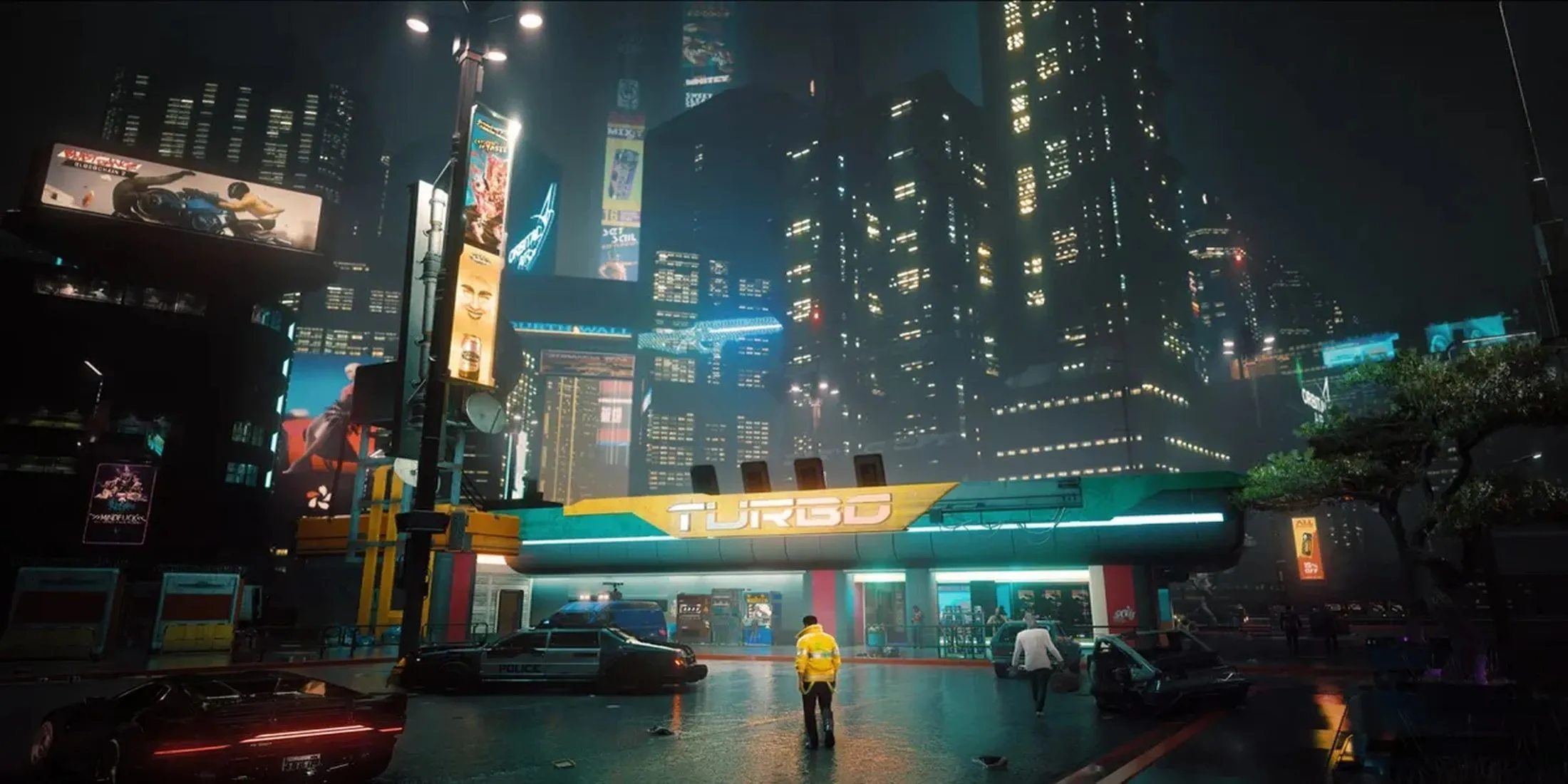Cyberpunk 2077 người chơi ngắm cảnh Night City
