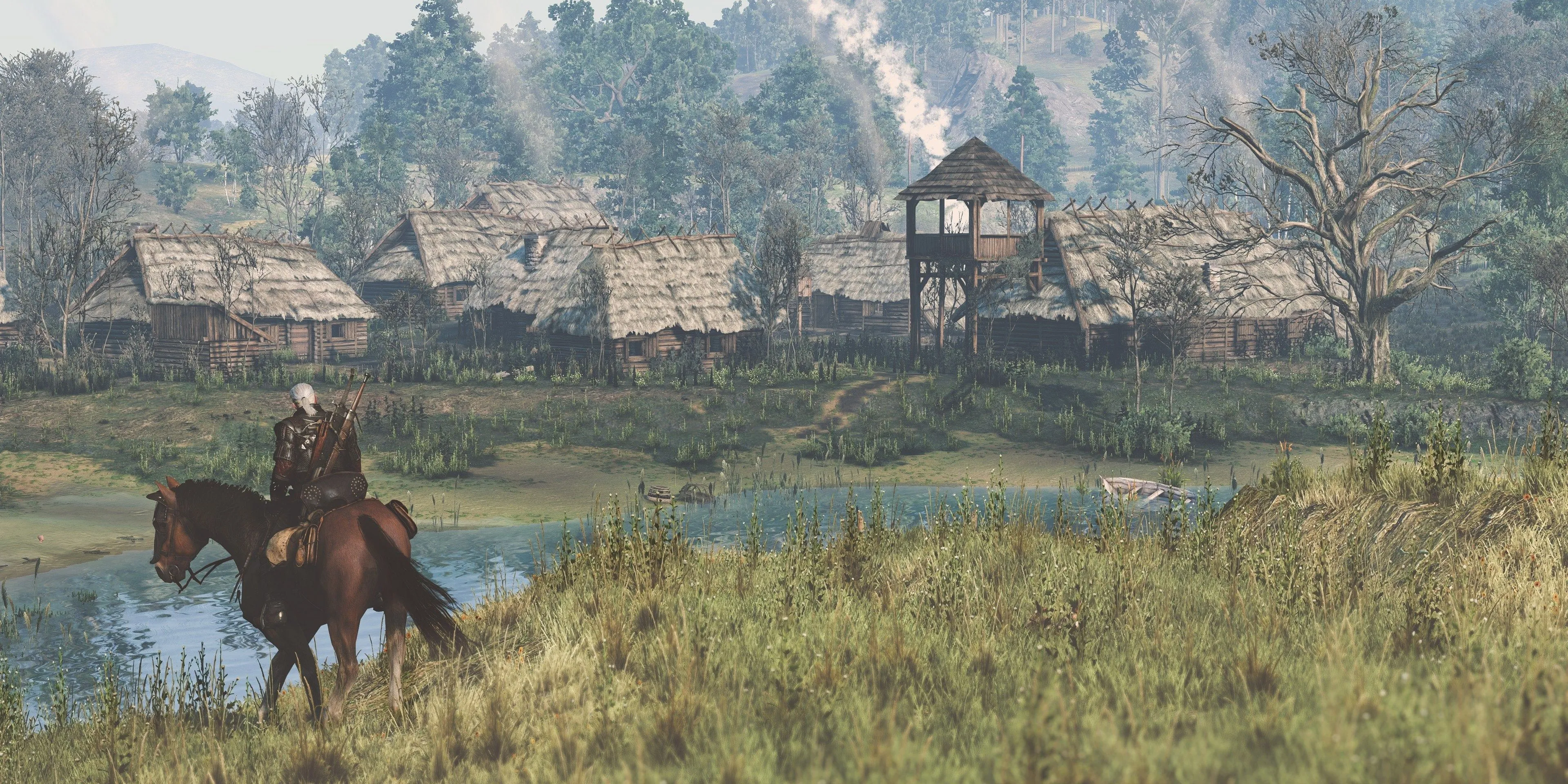 Geralt khám phá Lindenvale, một ngôi làng thường xuyên bị quái vật tấn công trong The Witcher 3.