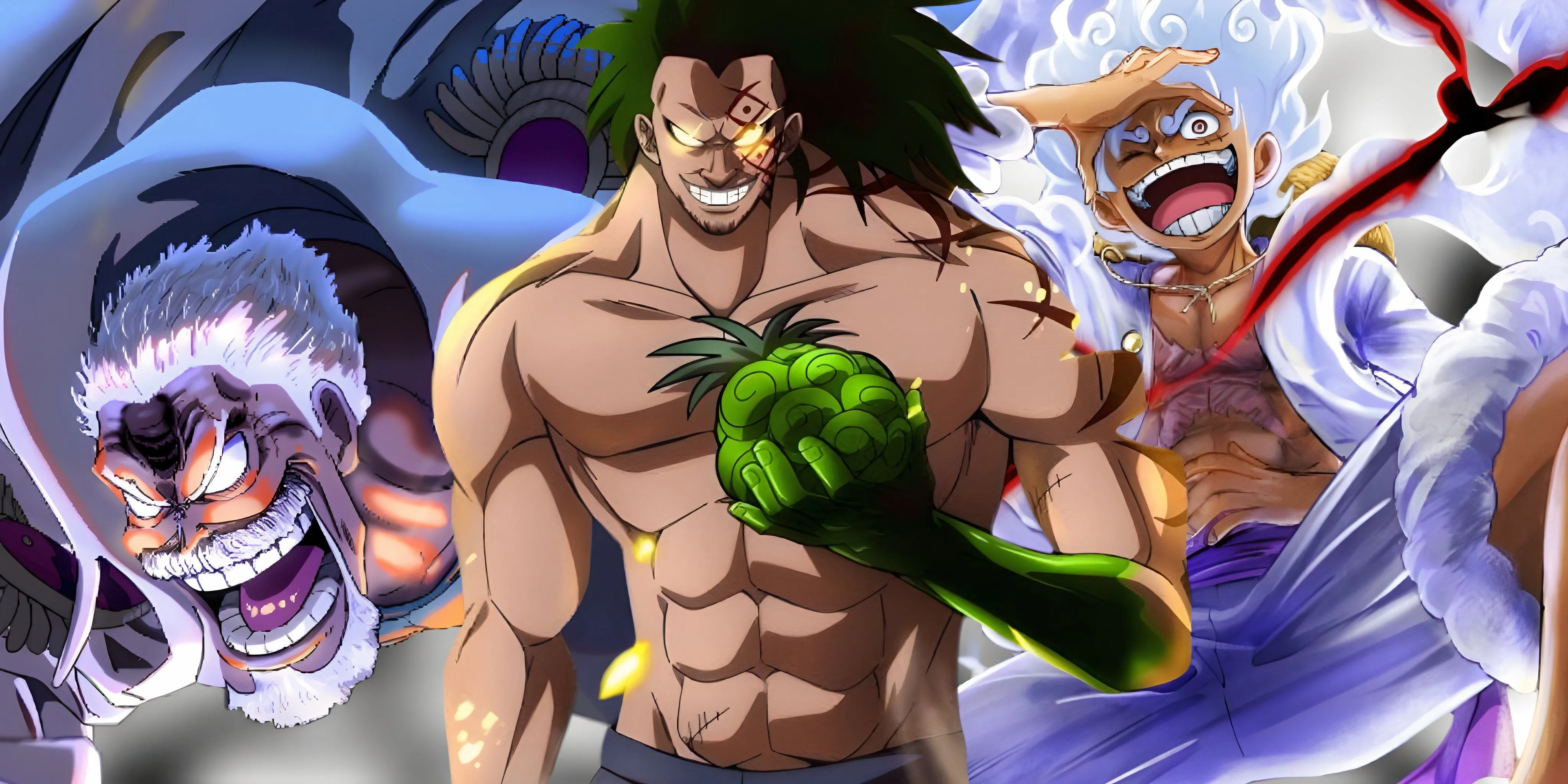 Gia đình Monkey D. với Garp, Dragon và Luffy, biểu tượng cho sức mạnh tiềm tàng và di truyền trong thế giới One Piece