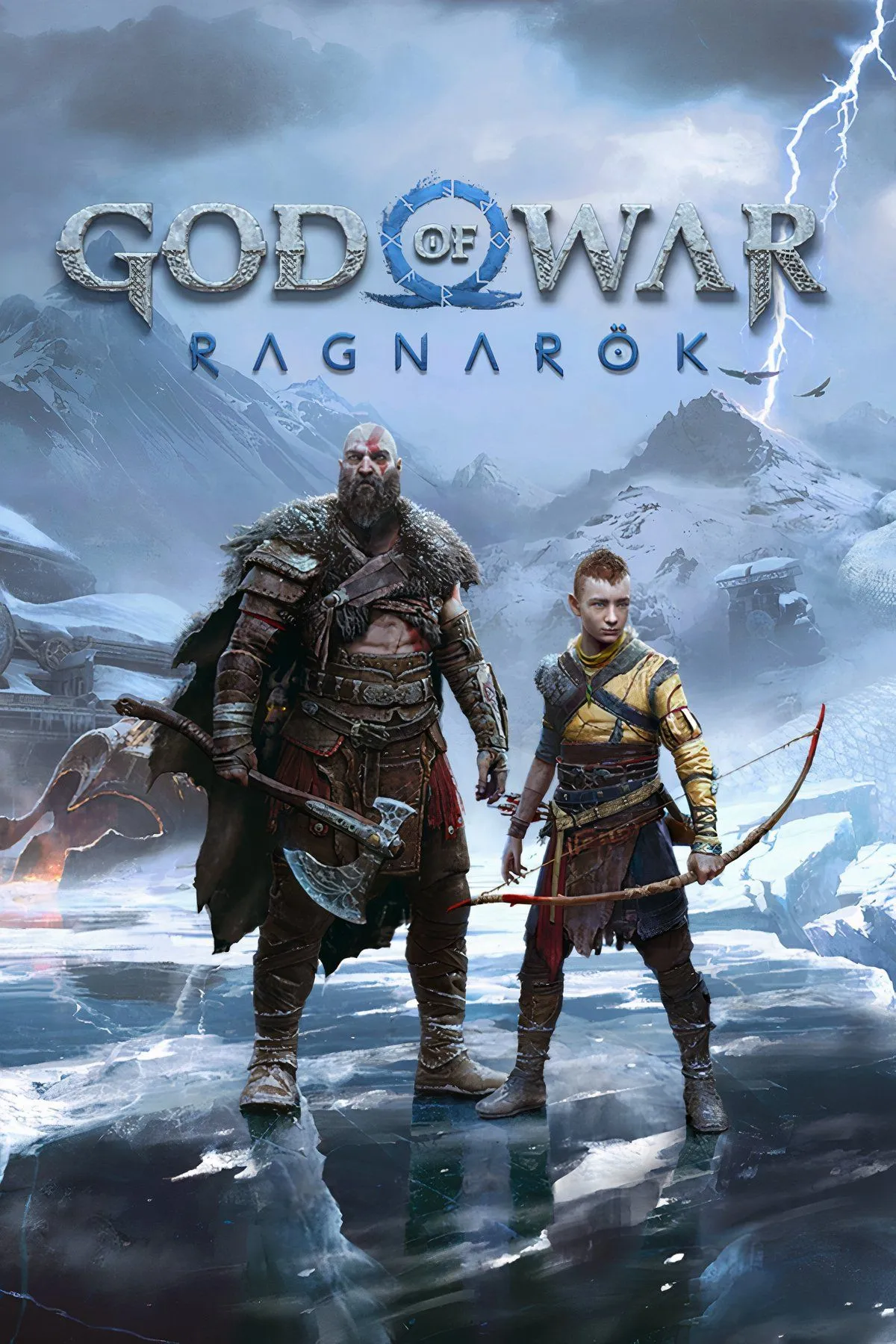 God of War Ragnarok Kratos và Atreus đối mặt quái vật