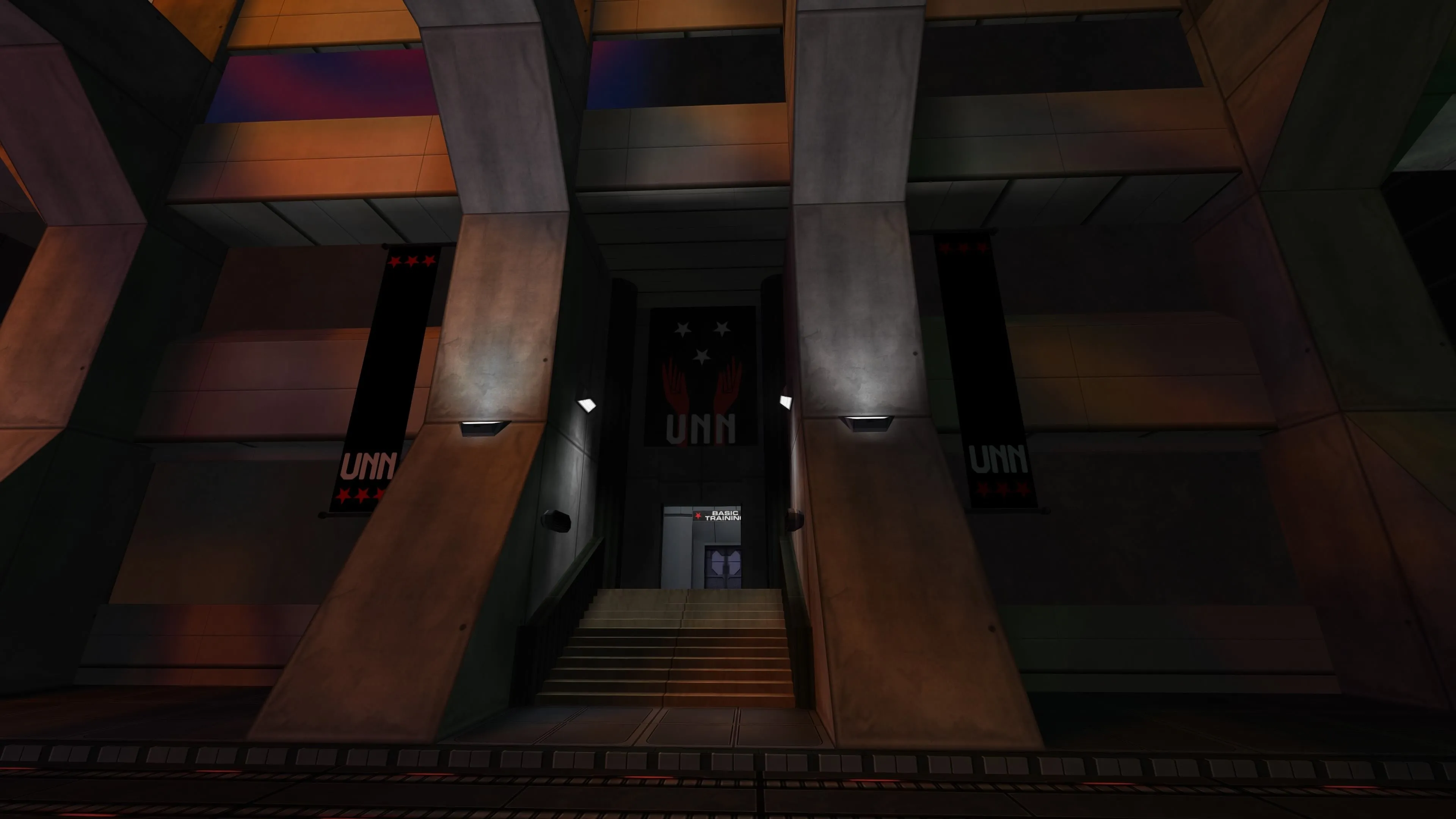 Hành lang bên trong trạm vũ trụ trong System Shock 2 Remaster.