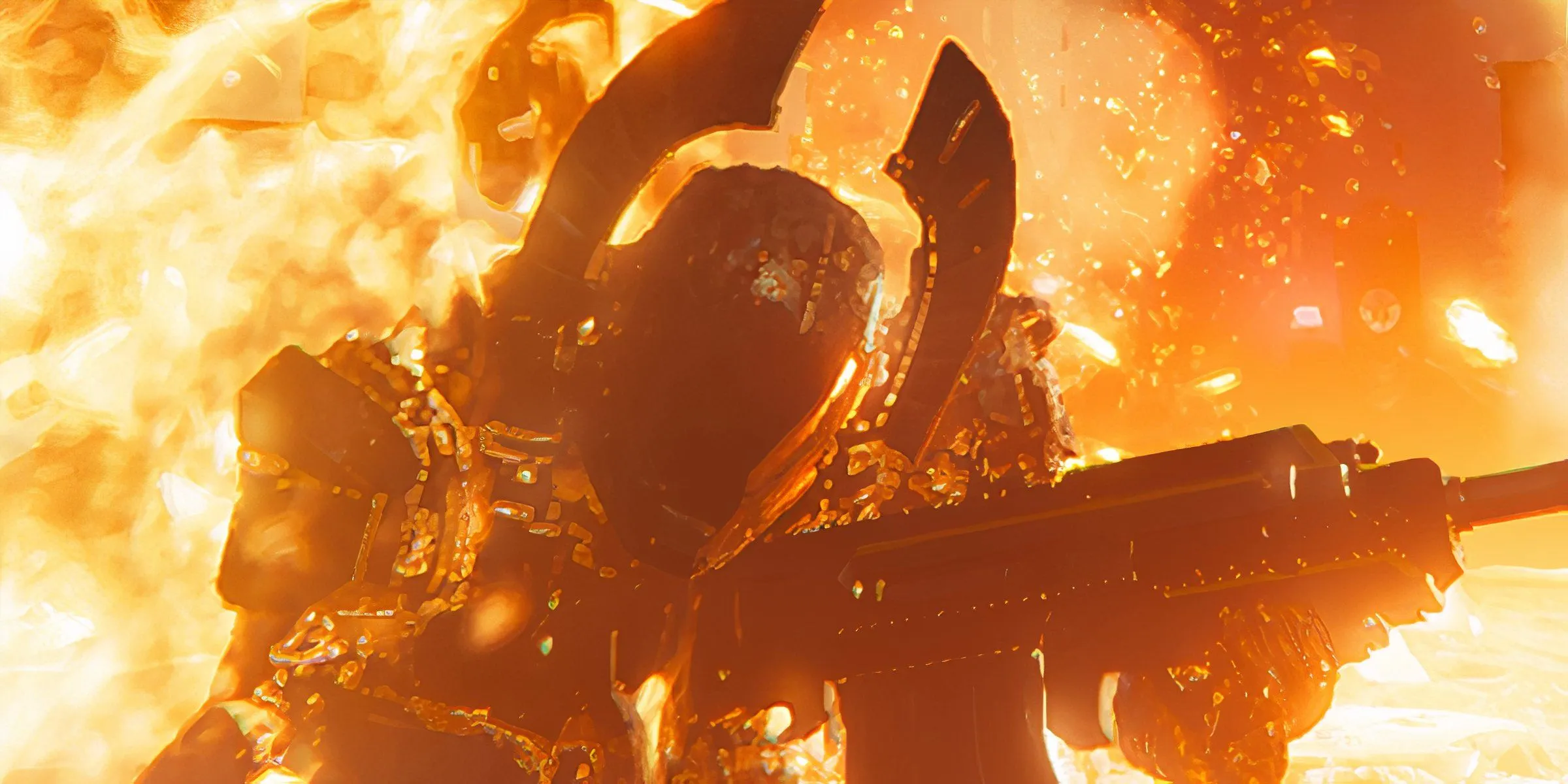 Helldivers 2: Một người lính Helldiver đang đối đầu với đội hình Automaton Incineration Corps trong một nhiệm vụ khắc nghiệt.