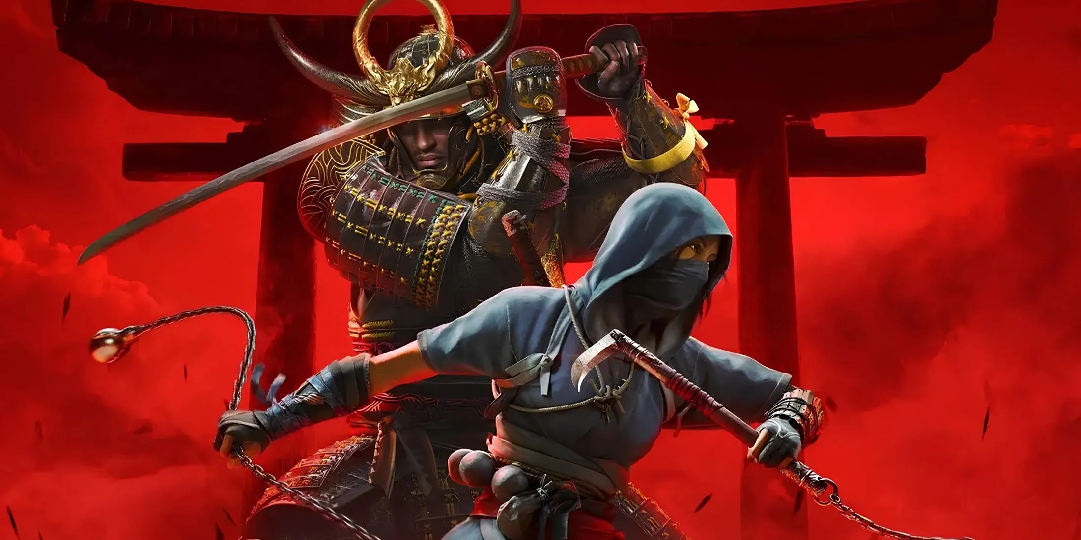 Hình ảnh chính thức của Assassin's Creed Shadows với hai nhân vật chính Naoe và Yasuke