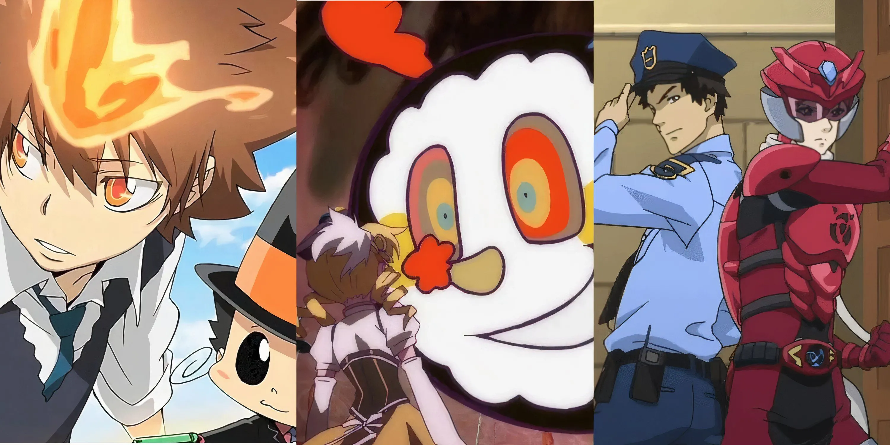 Hình ảnh minh họa các bộ anime đã thành công trong việc chuyển đổi thể loại giữa chừng, gợi nhớ phong cách khởi đầu hài hước của Sakamoto Days.