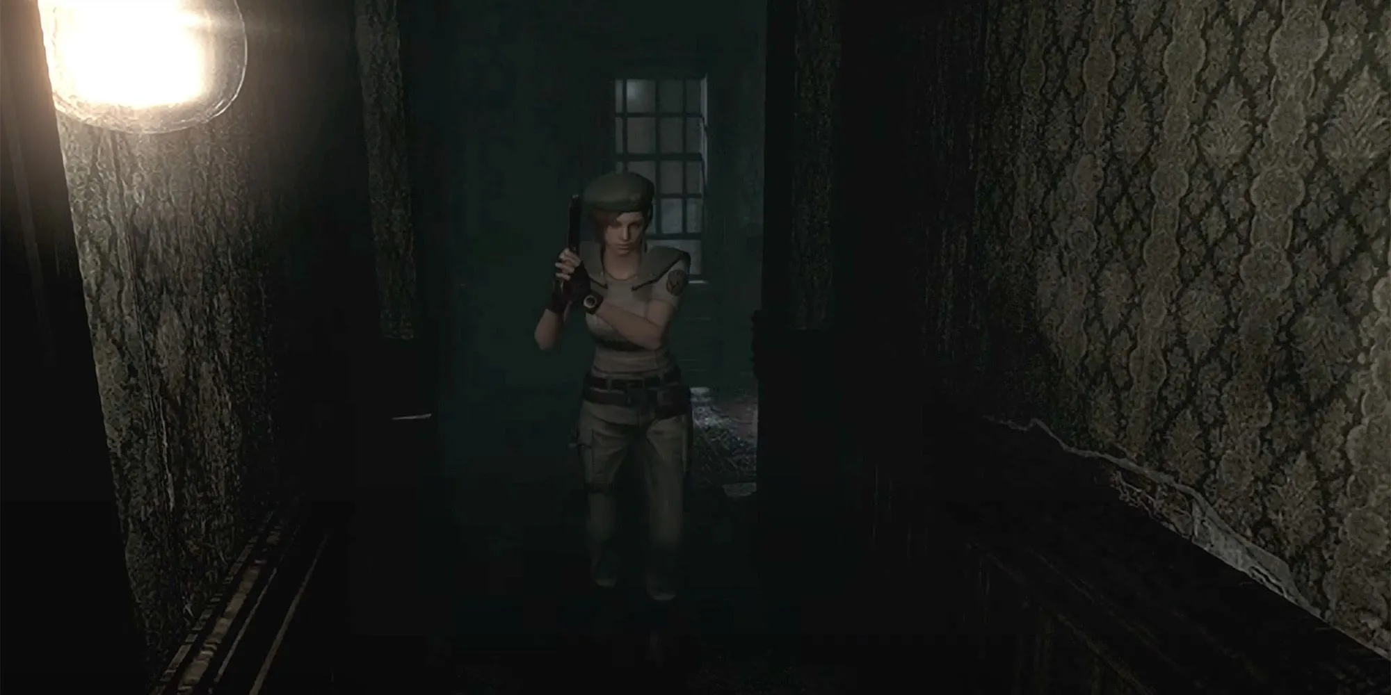 Jill Valentine khám phá Dinh thự Spencer bí ẩn trong phiên bản làm lại của Resident Evil 1.