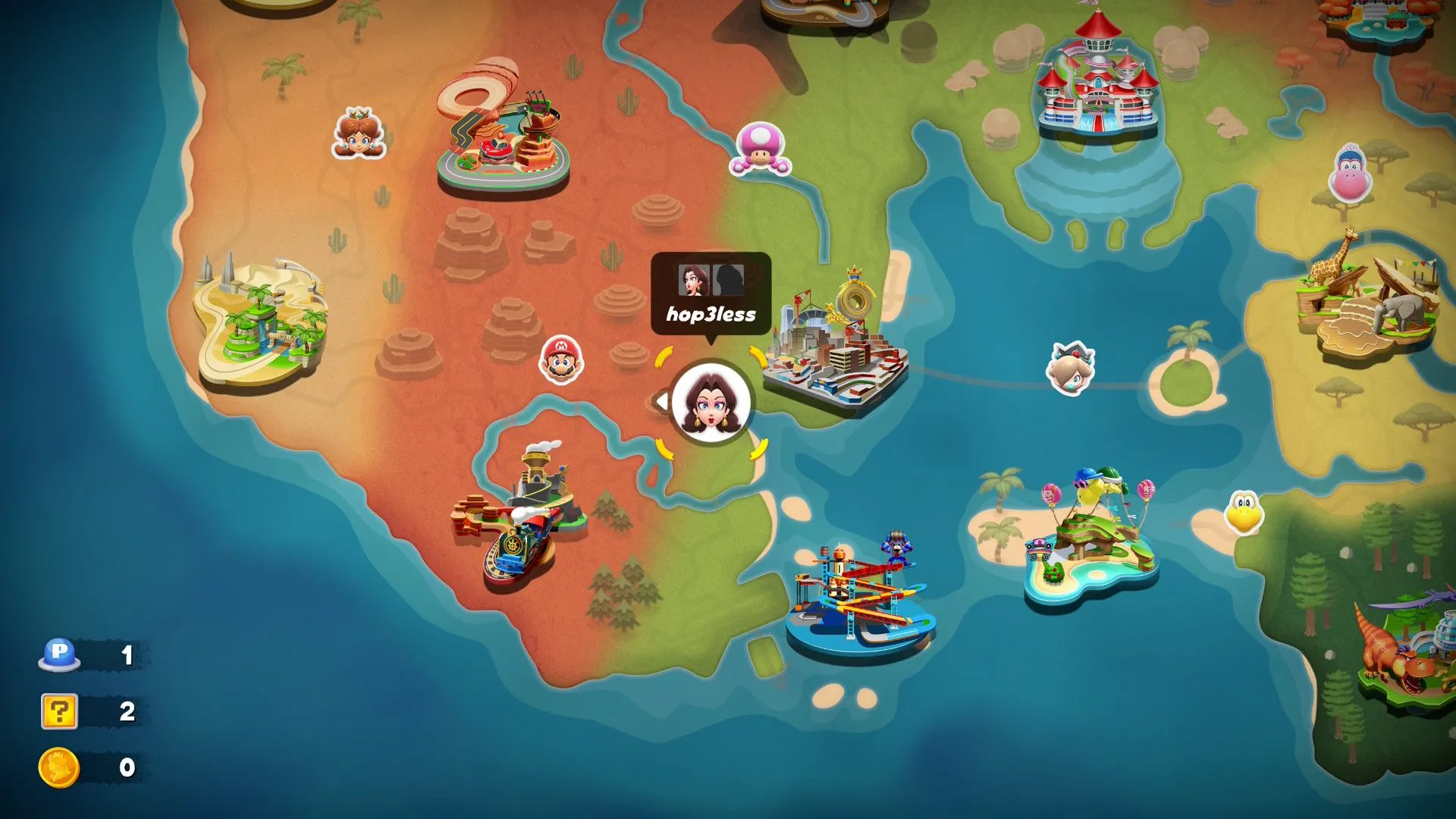 Khám phá thế giới trong chế độ Free Roam của Mario Kart World