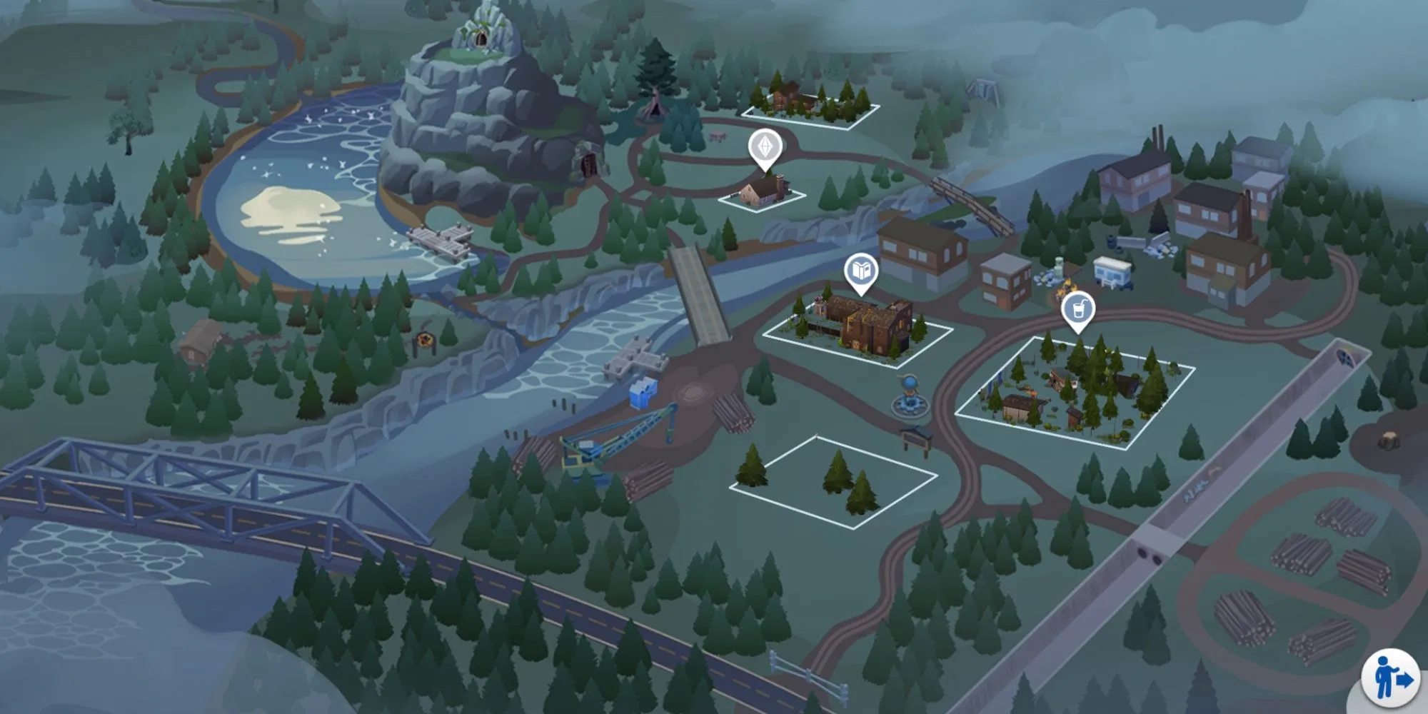 Khung cảnh hoang sơ của Moonwood Mill, thế giới người sói trong The Sims 4