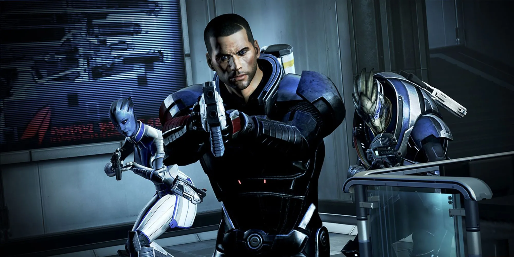 Liara và Garrus trong Mass Effect 3