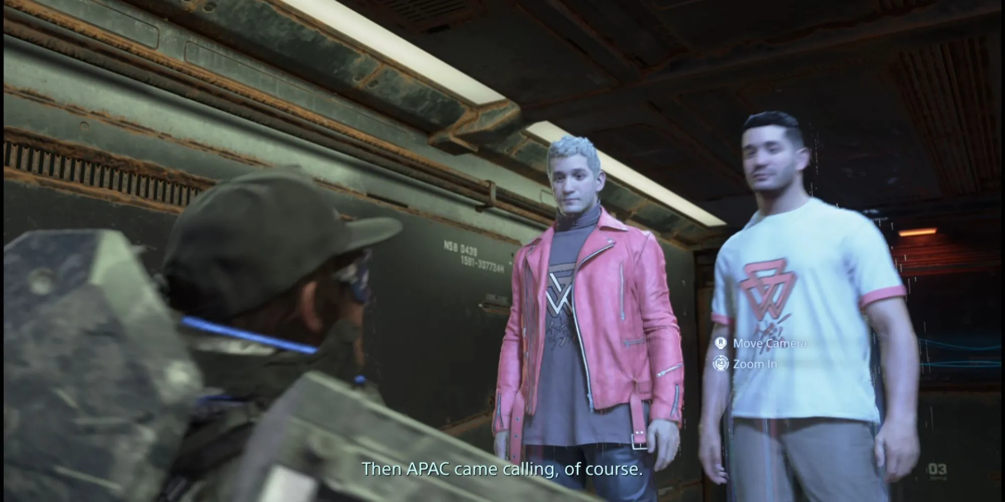 Một cảnh hài hước hoặc kỳ lạ trong Death Stranding 2, thể hiện phong cách lập dị đặc trưng của Kojima.