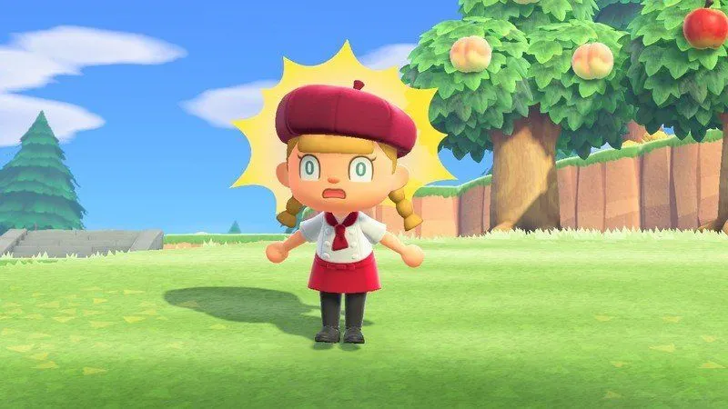 Một game thủ Animal Crossing: New Horizons đang biểu lộ cảm xúc sốc, thể hiện sự bất ngờ khi tài nguyên bị &quot;hog&quot; hoặc đánh cắp.