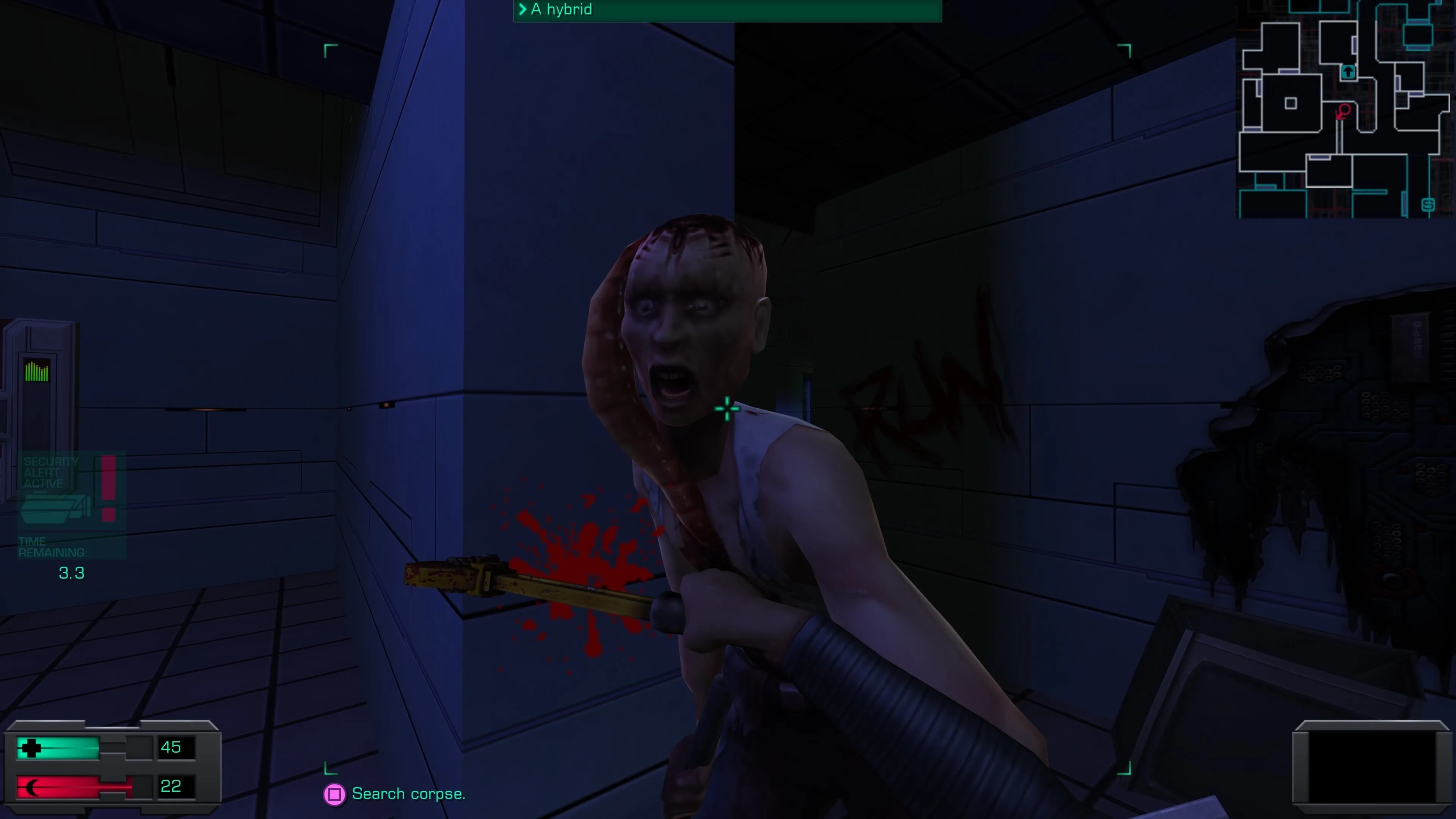 Một trong những kẻ thù đột biến (Hybrid) đáng sợ trong System Shock 2.