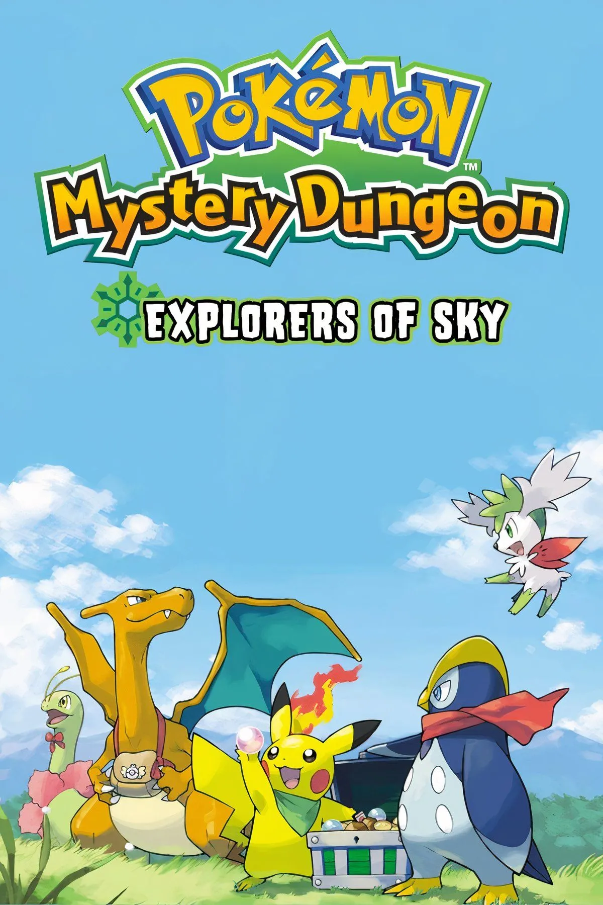 Nhân vật chính và cộng sự Pokemon của mình trong Pokemon Mystery Dungeon Explorers of Sky.