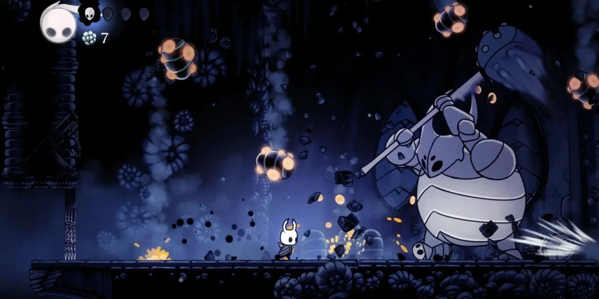 Nhân vật The Knight khám phá thế giới côn trùng trong game Metroidvania thử thách Hollow Knight