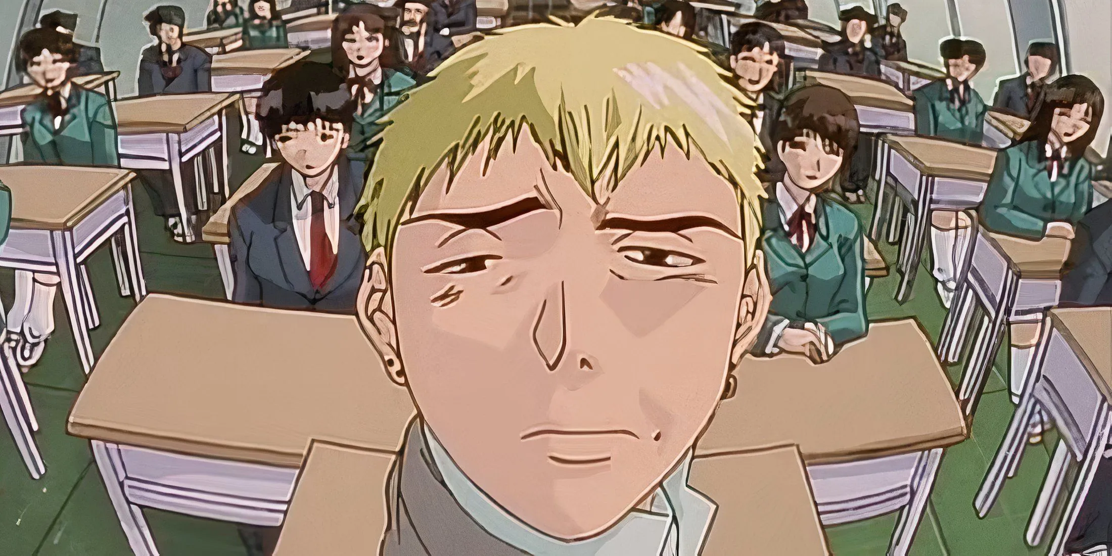 Onizuka hài hước trong lớp học của mình tại Great Teacher Onizuka