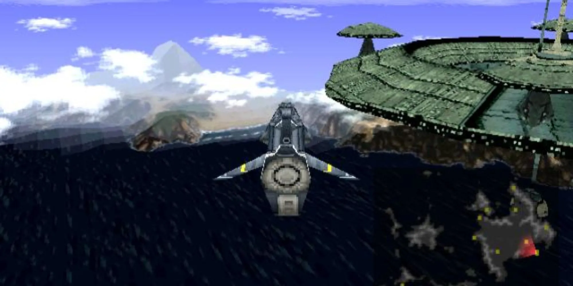 Robot Gear Yggdrasil trong game JRPG Xenogears, kết hợp đồ họa 2D và 3D