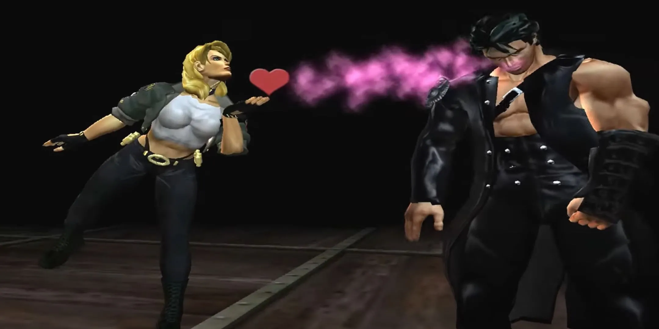 Sonya Blade thổi nụ hôn Kiss Of Death vào Mavado trong Mortal Kombat Deadly Alliance
